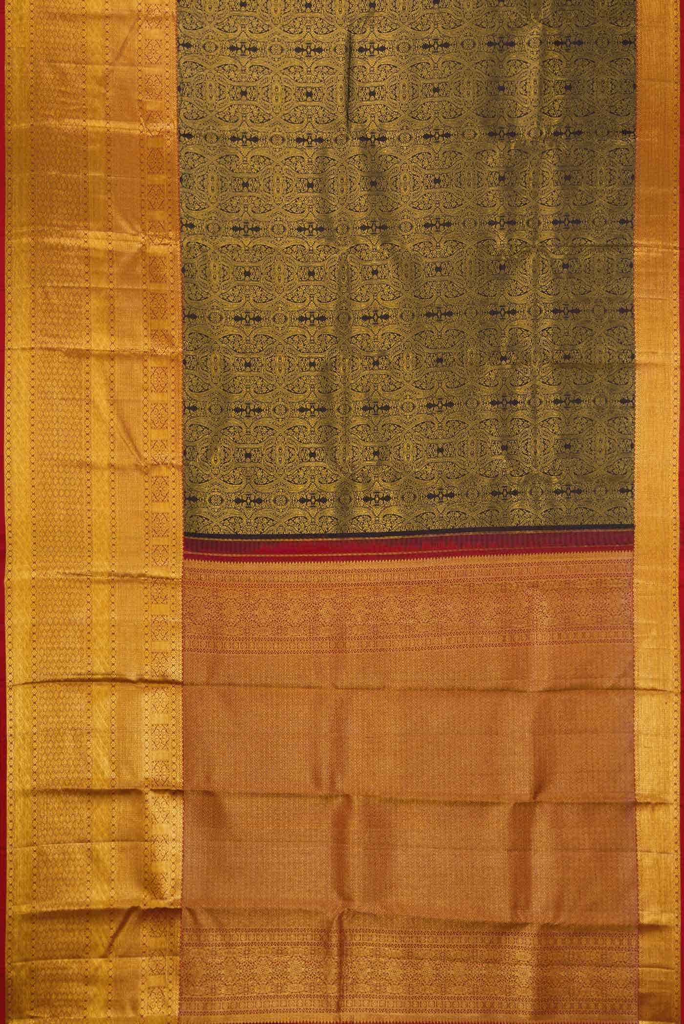 Black Kanchipuram Silk Saree