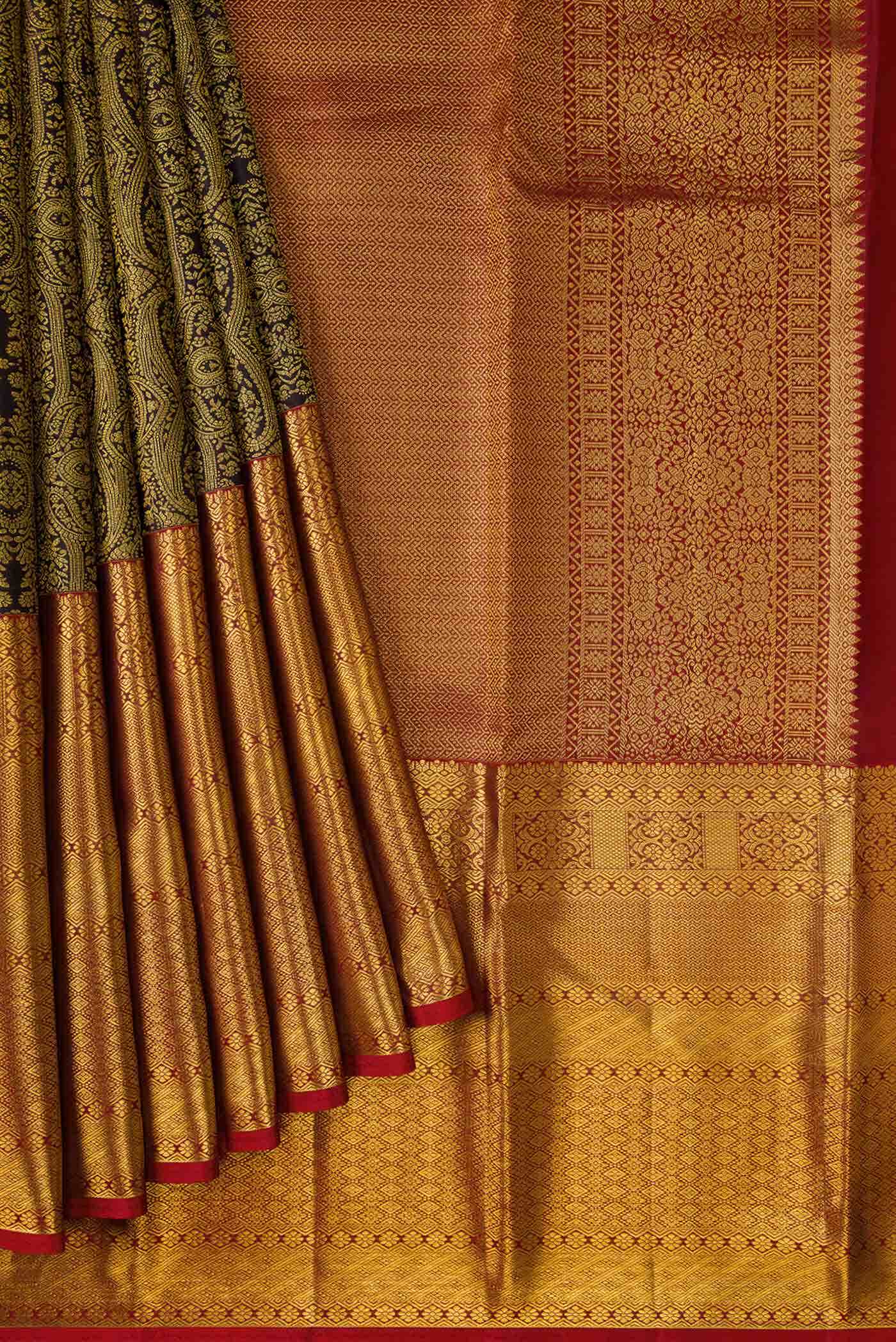 Black Kanchipuram Silk Saree