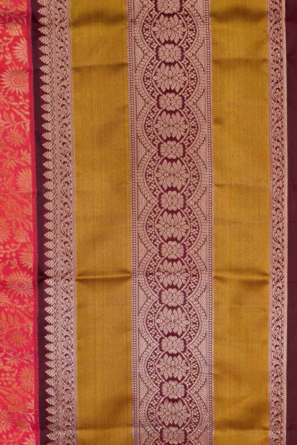 Pink Dual Tone Kanchipuram Silk Saree