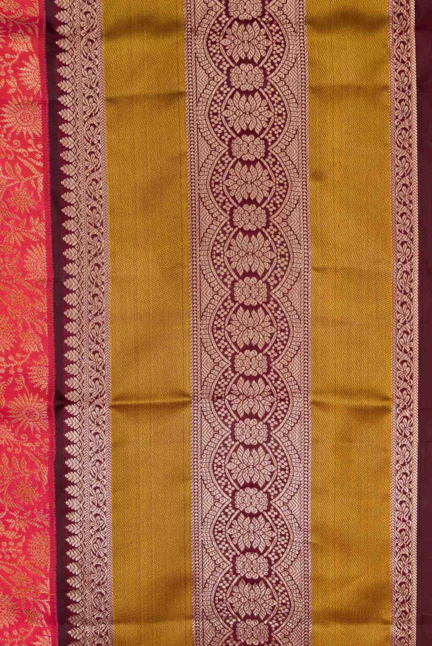 Pink Dual Tone Kanchipuram Silk Saree
