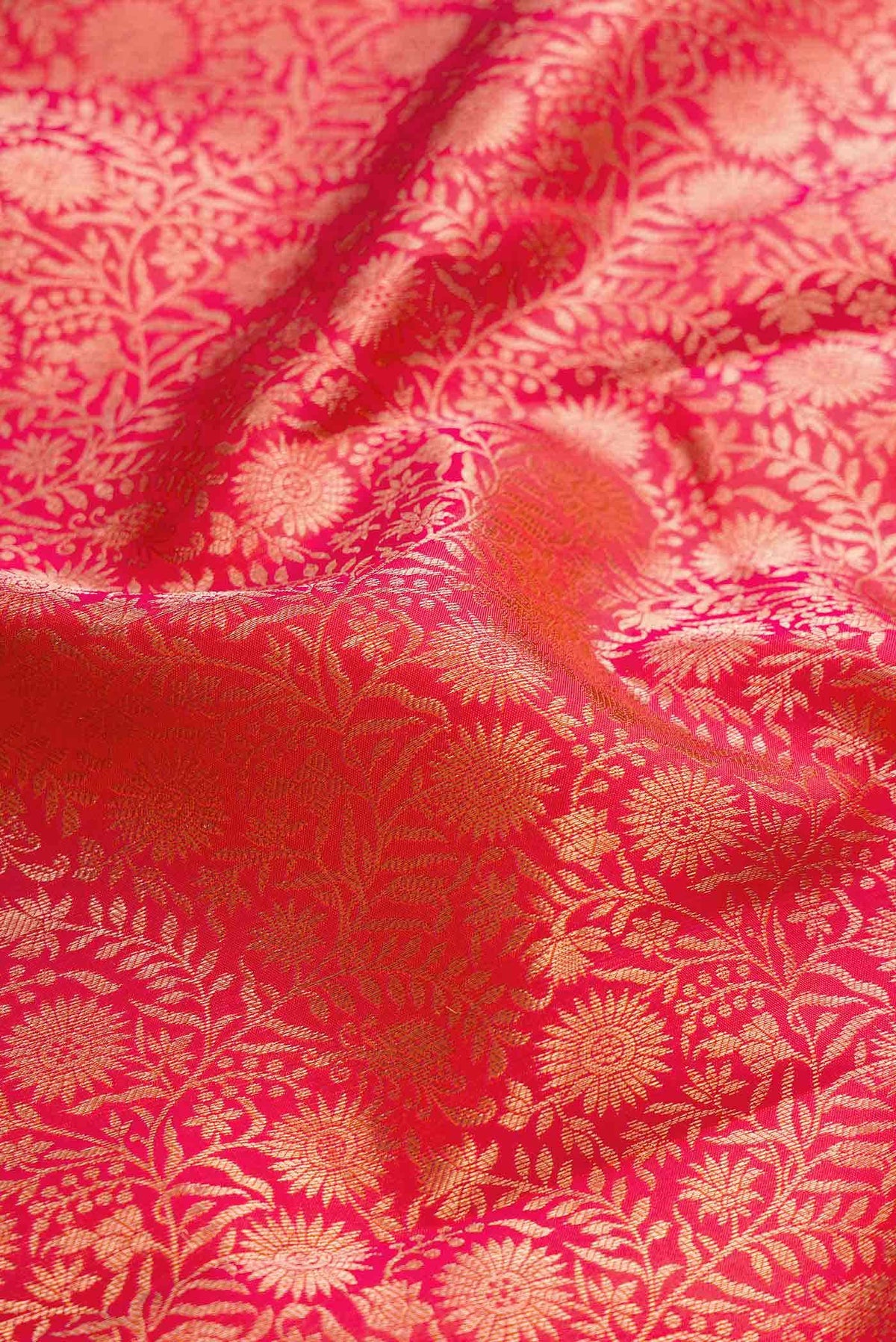 Pink Dual Tone Kanchipuram Silk Saree