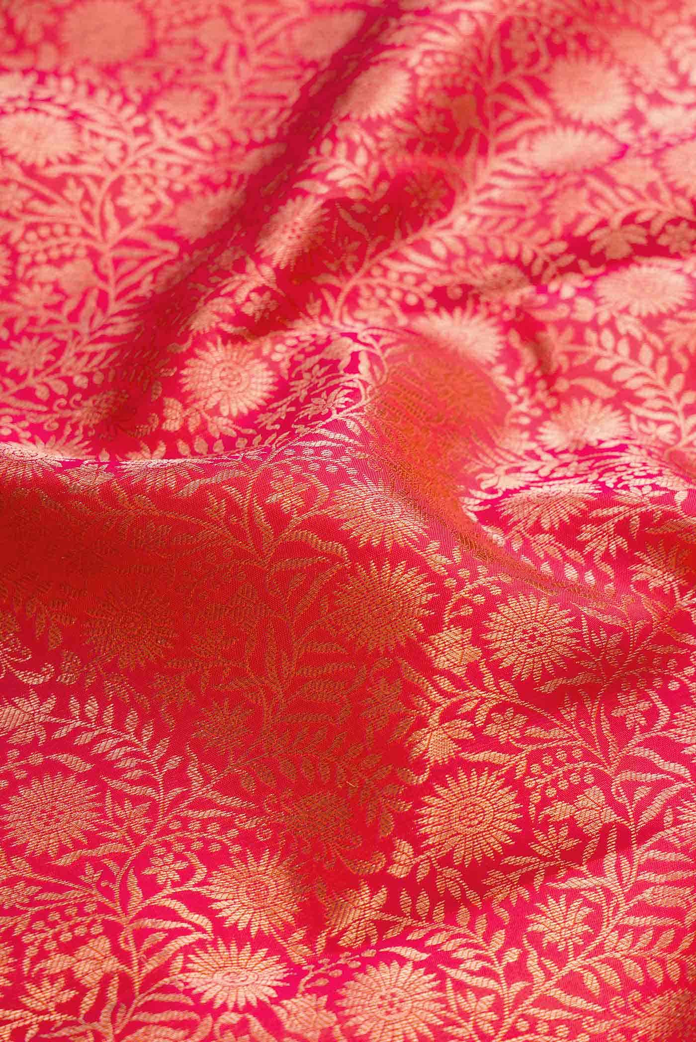 Pink Dual Tone Kanchipuram Silk Saree