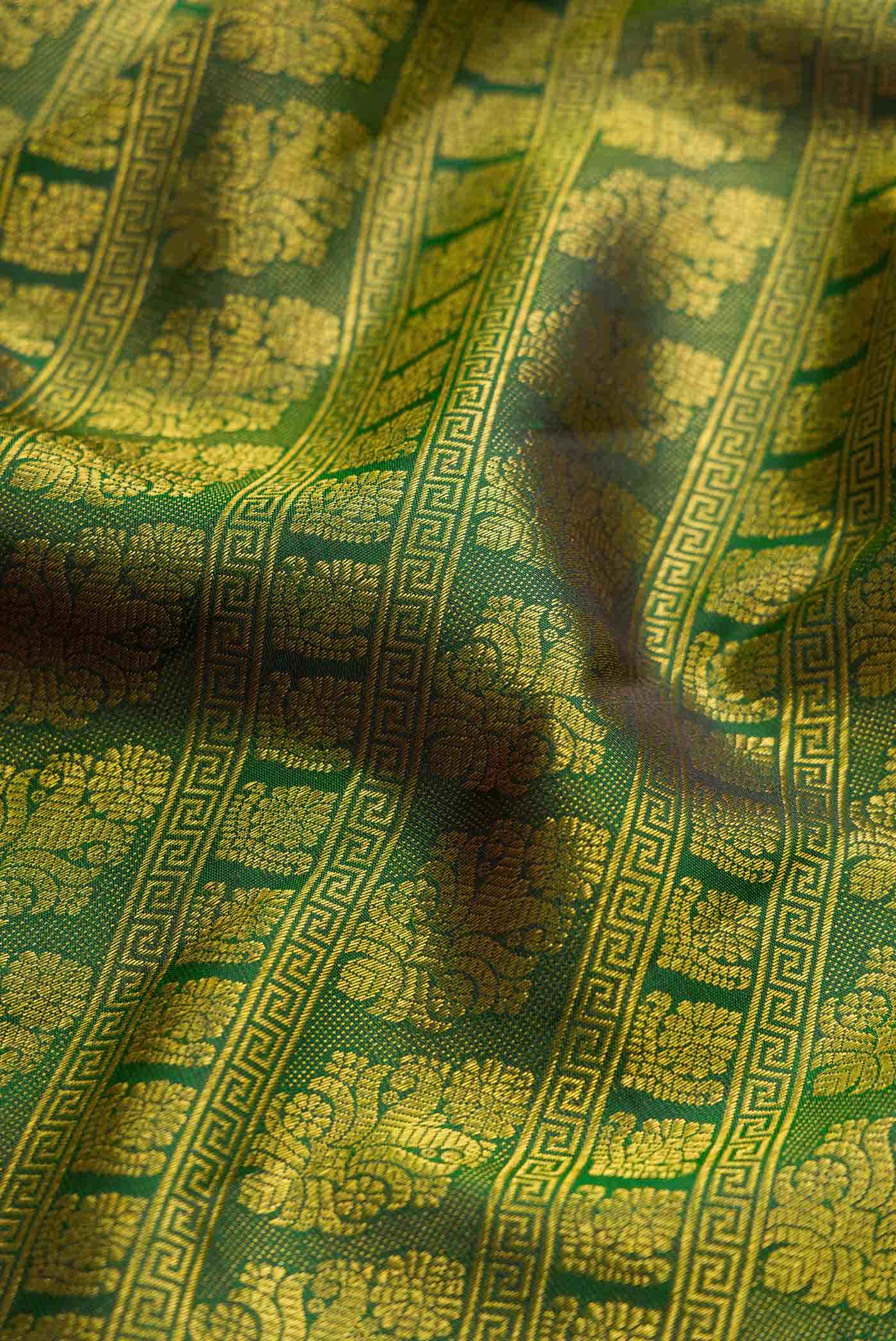 Green Dual Tone Kanchipuram Silk Saree