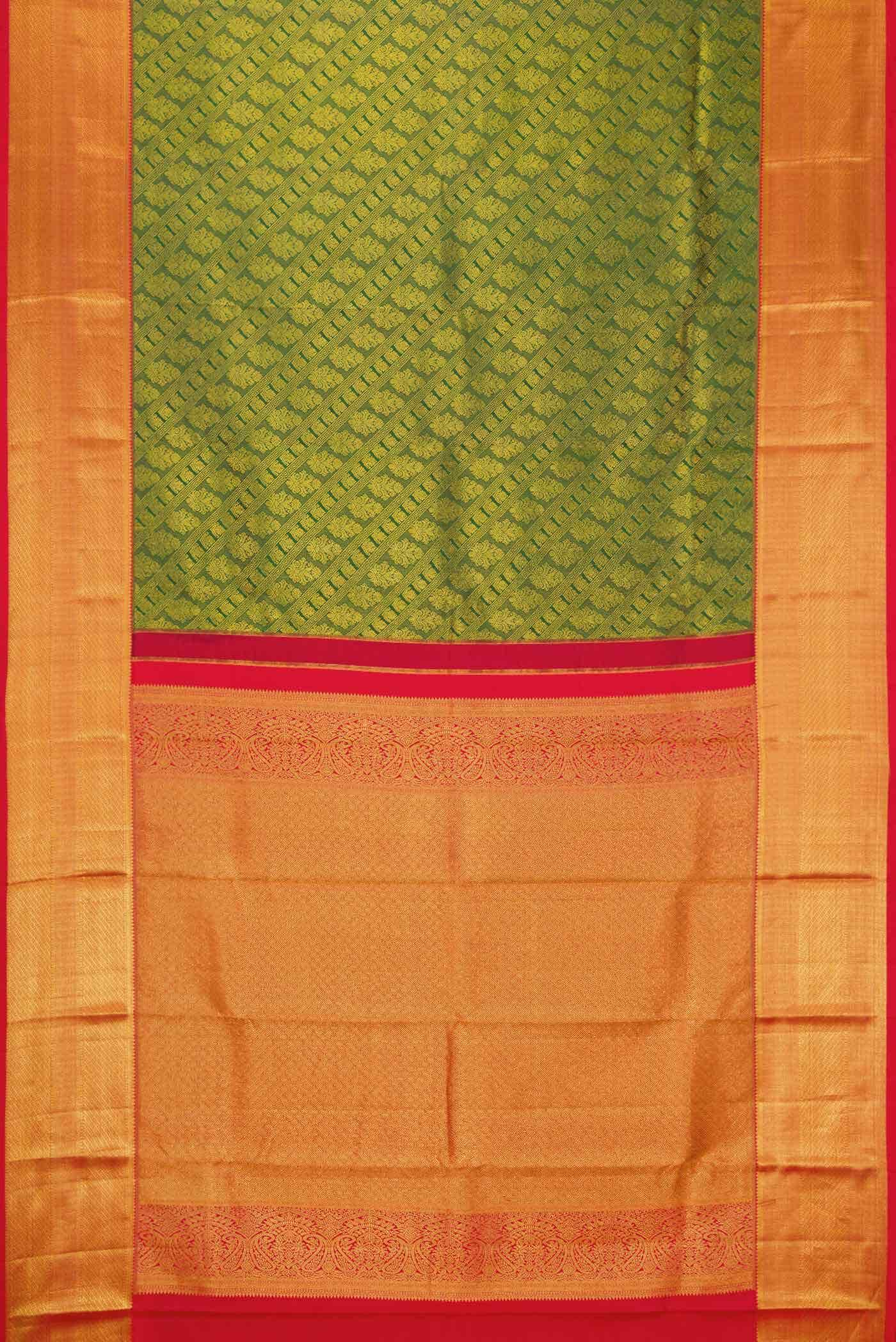 Green Dual Tone Kanchipuram Silk Saree
