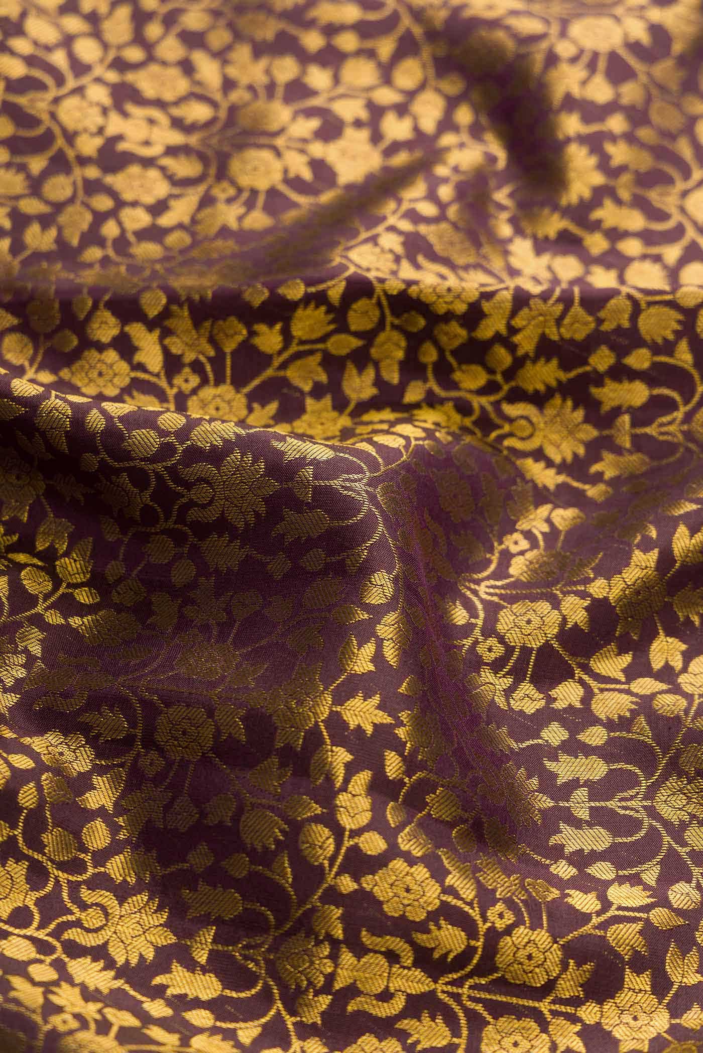 Burgundy Dual Tone Kanchipuram Silk Saree