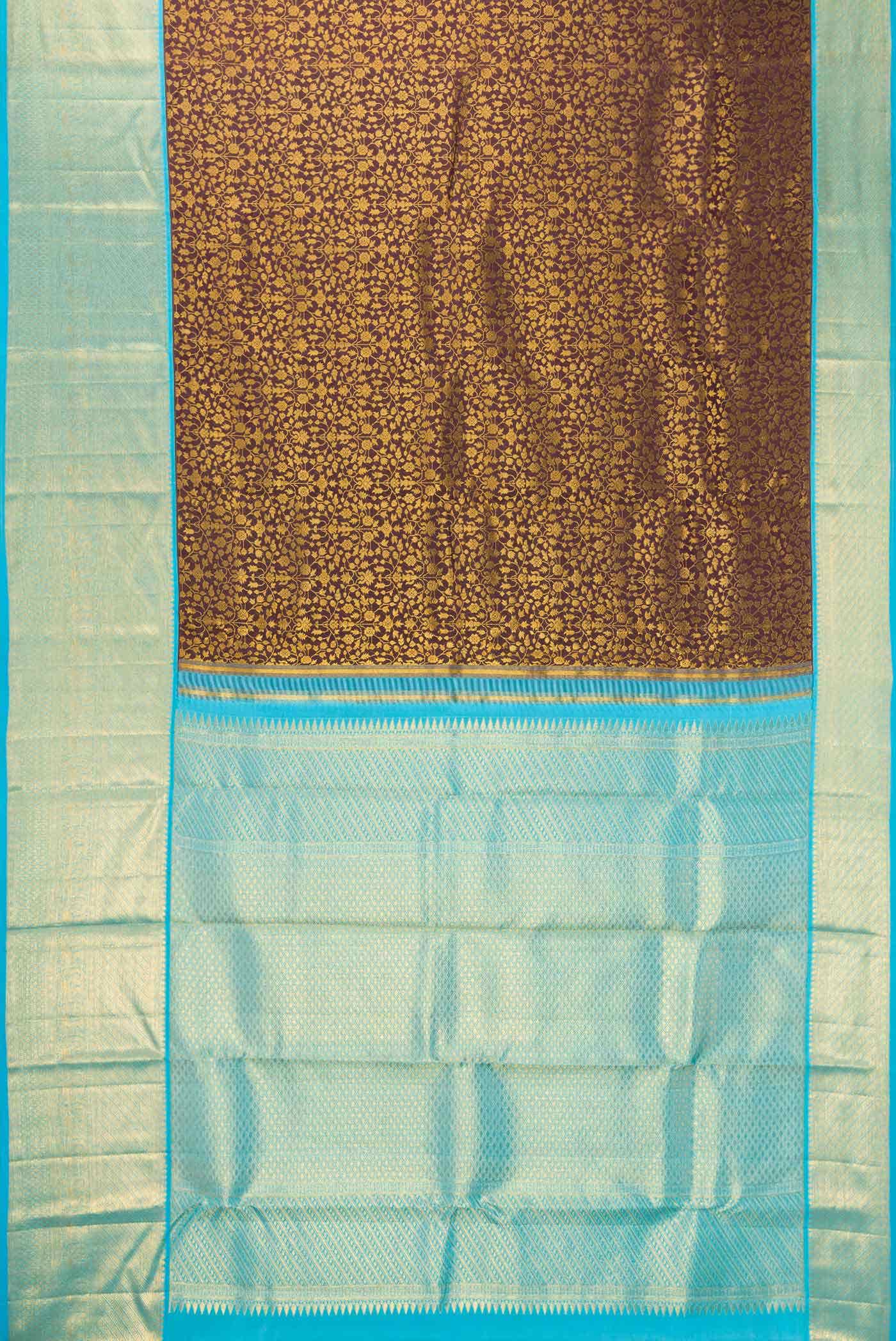 Burgundy Dual Tone Kanchipuram Silk Saree