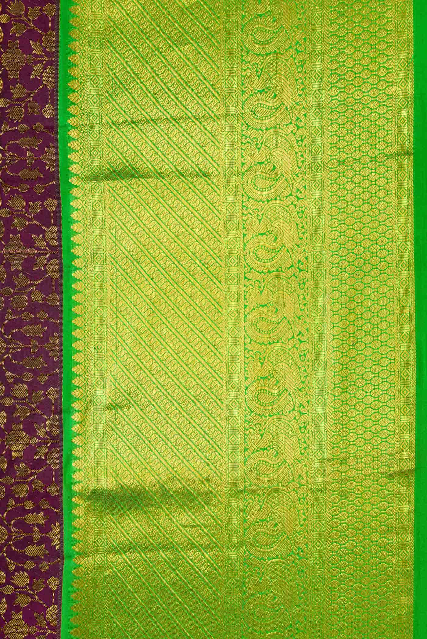 Magenta Dual Tone Kanchipuram Silk Saree