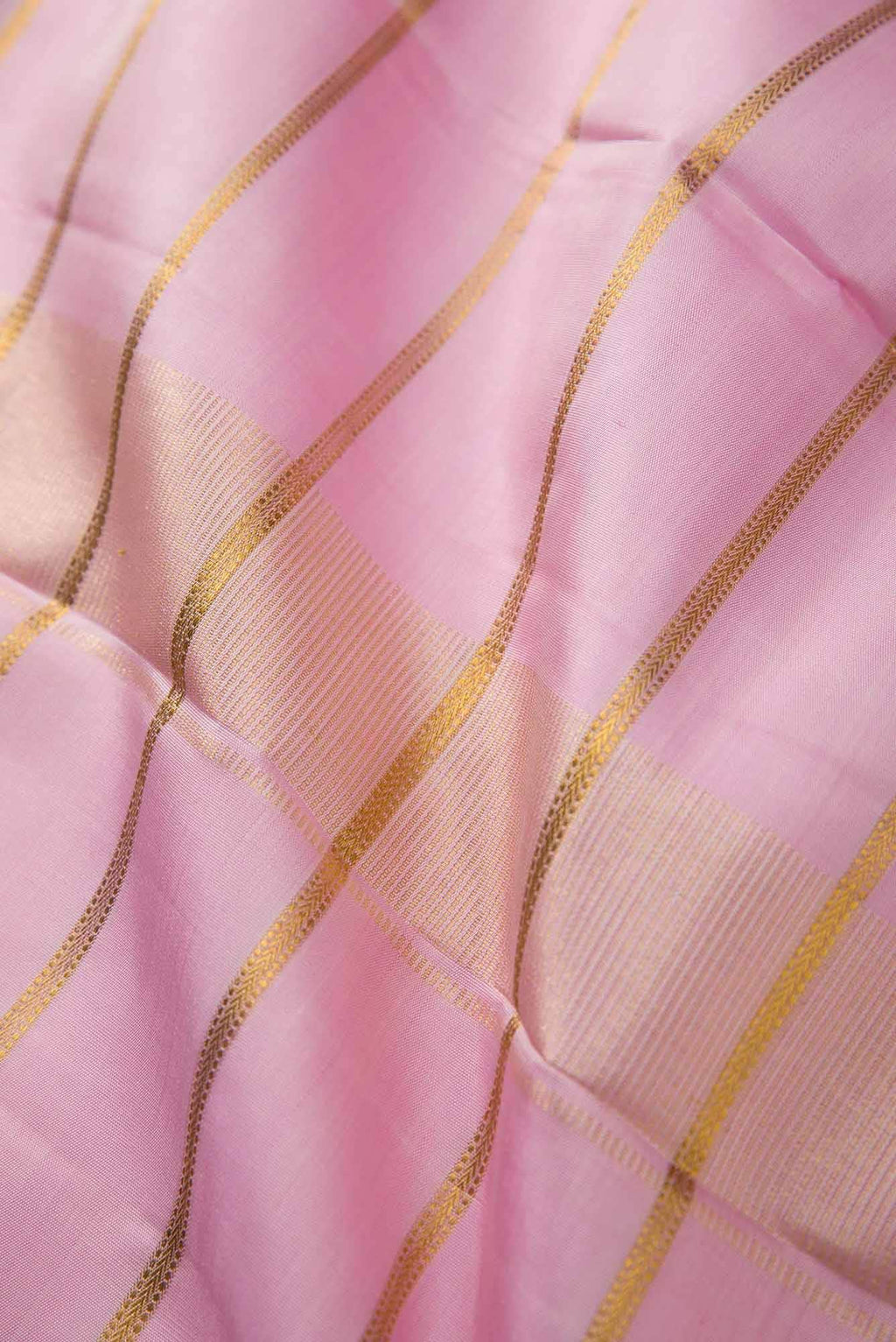 Pink Silk Dhoti With Angavastram (8X4) Muzham