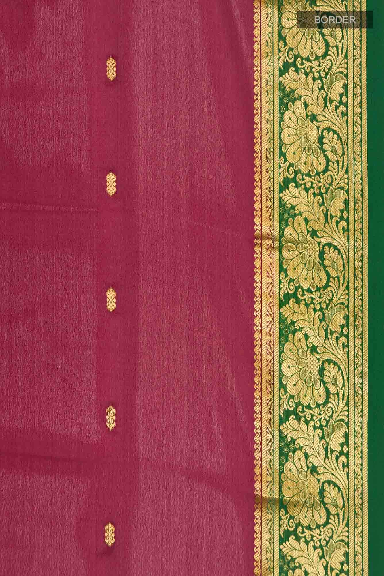 Maroon Crepe Saree