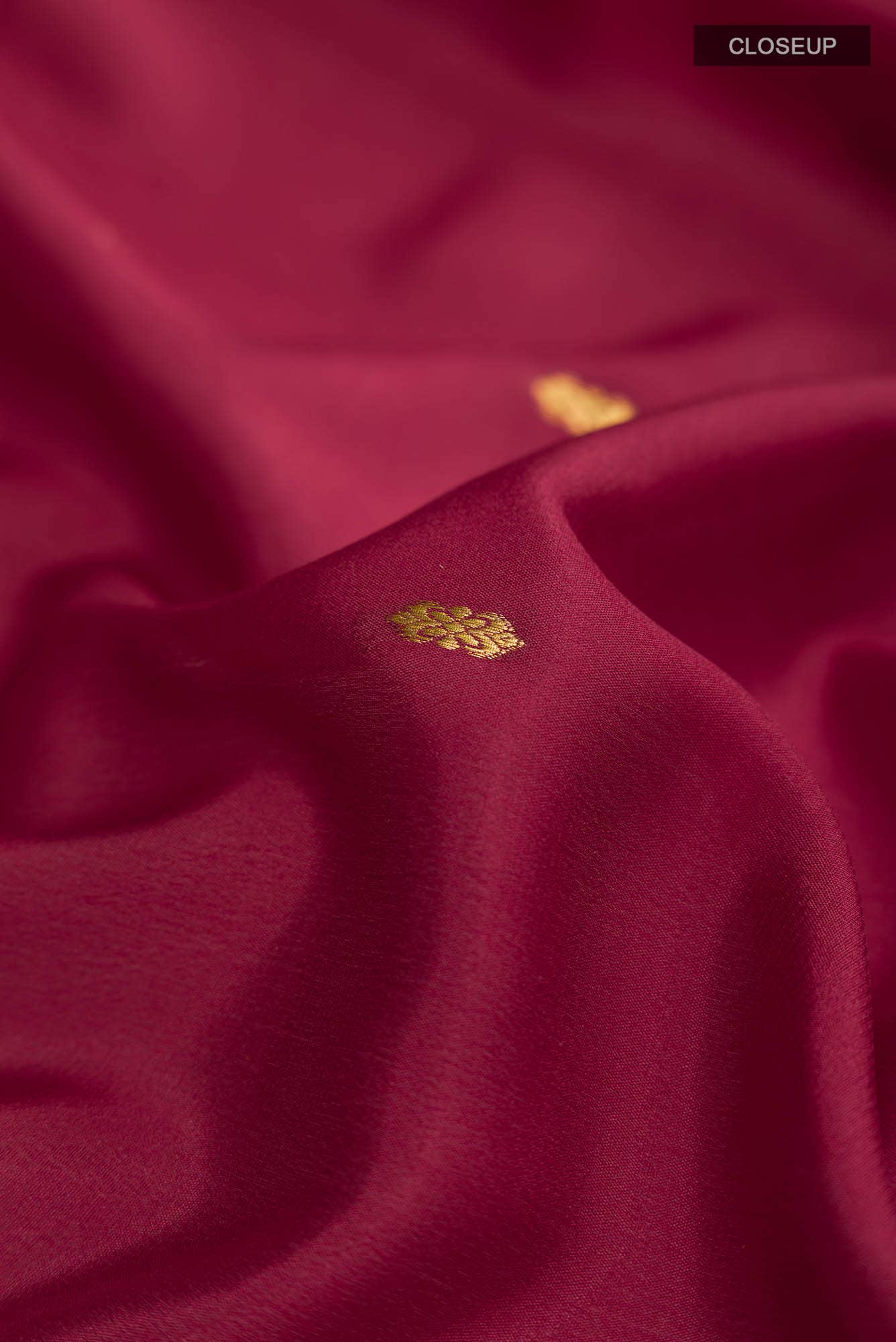 Maroon Crepe Saree