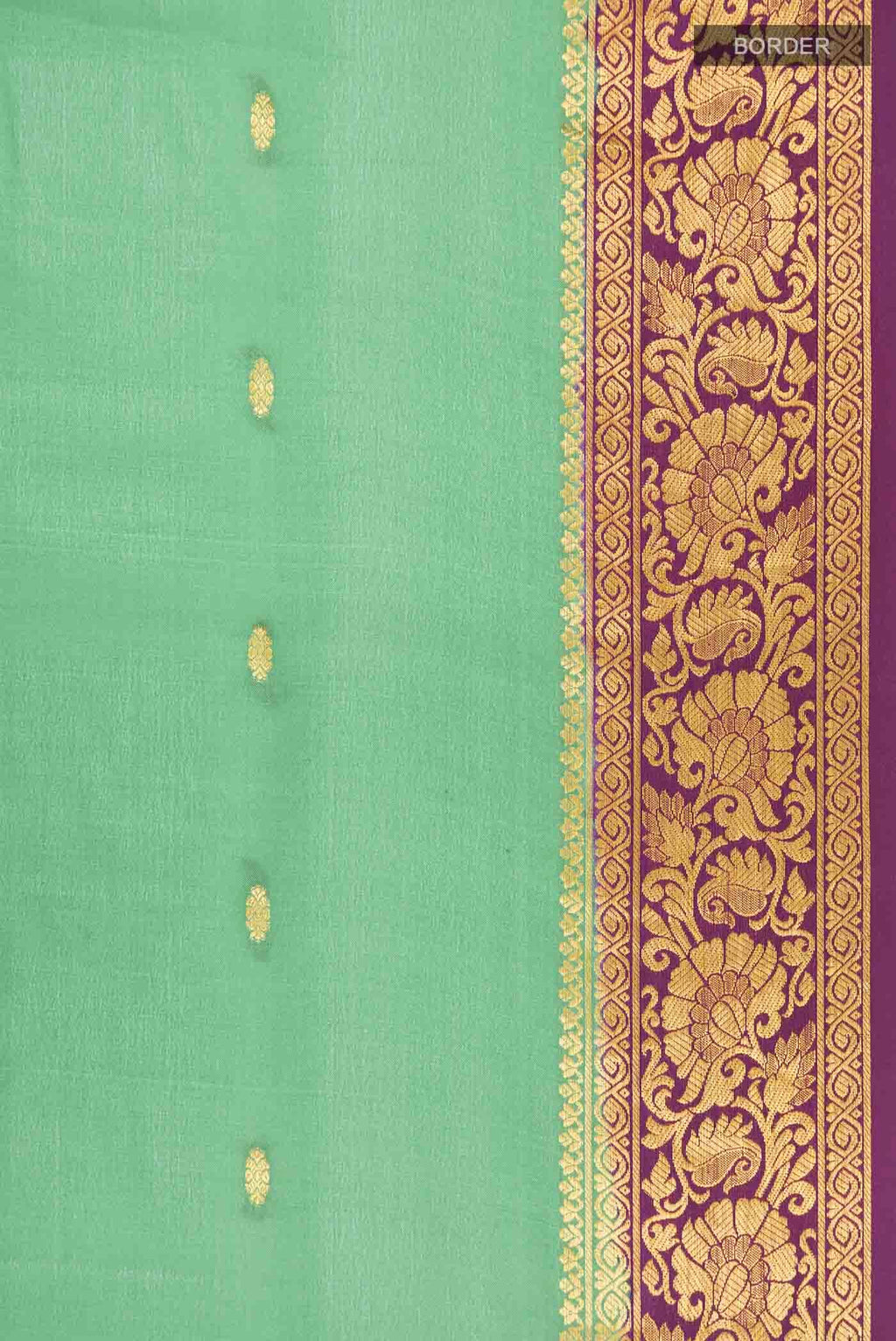 Green Mysore Crepe Saree