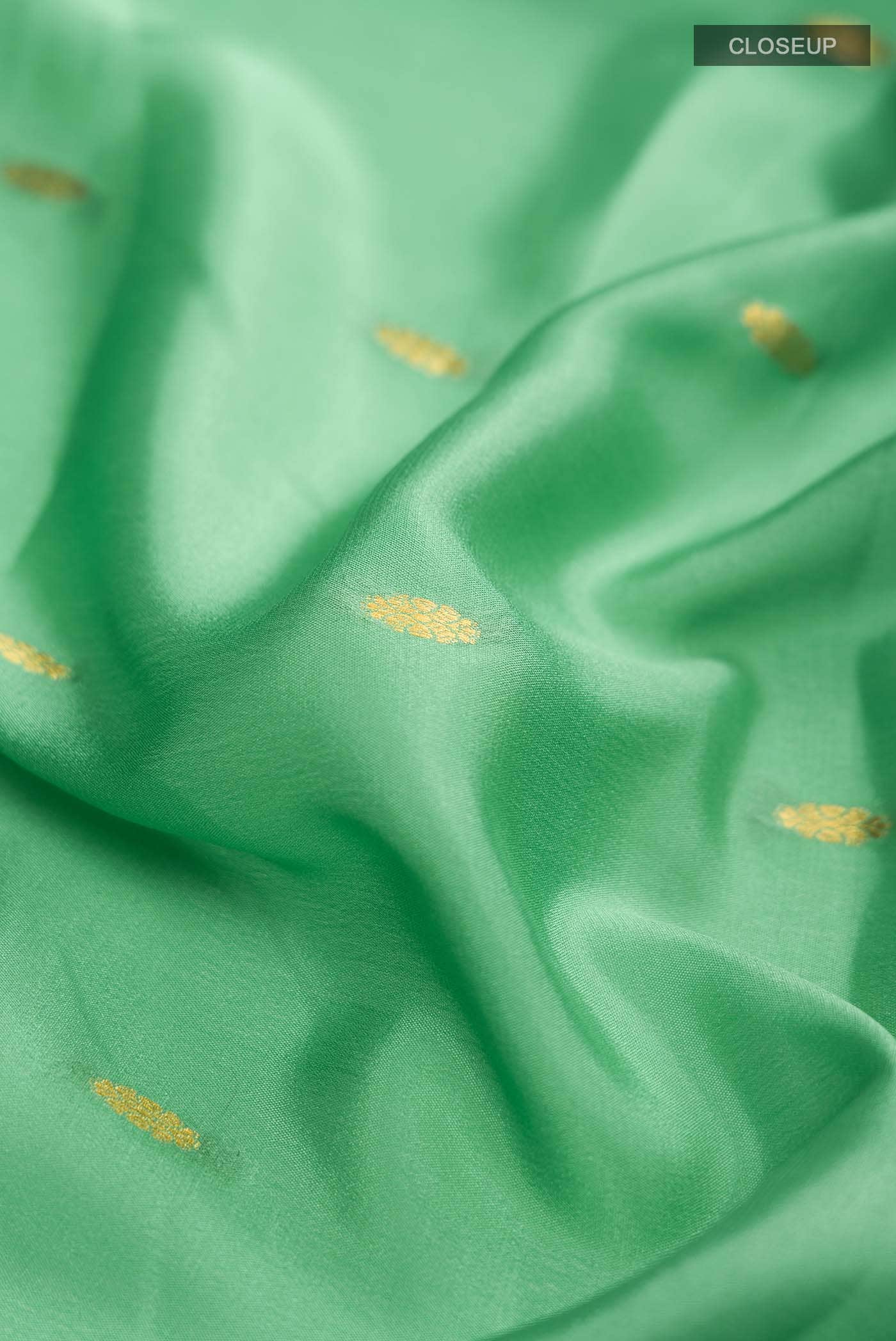 Green Mysore Crepe Saree