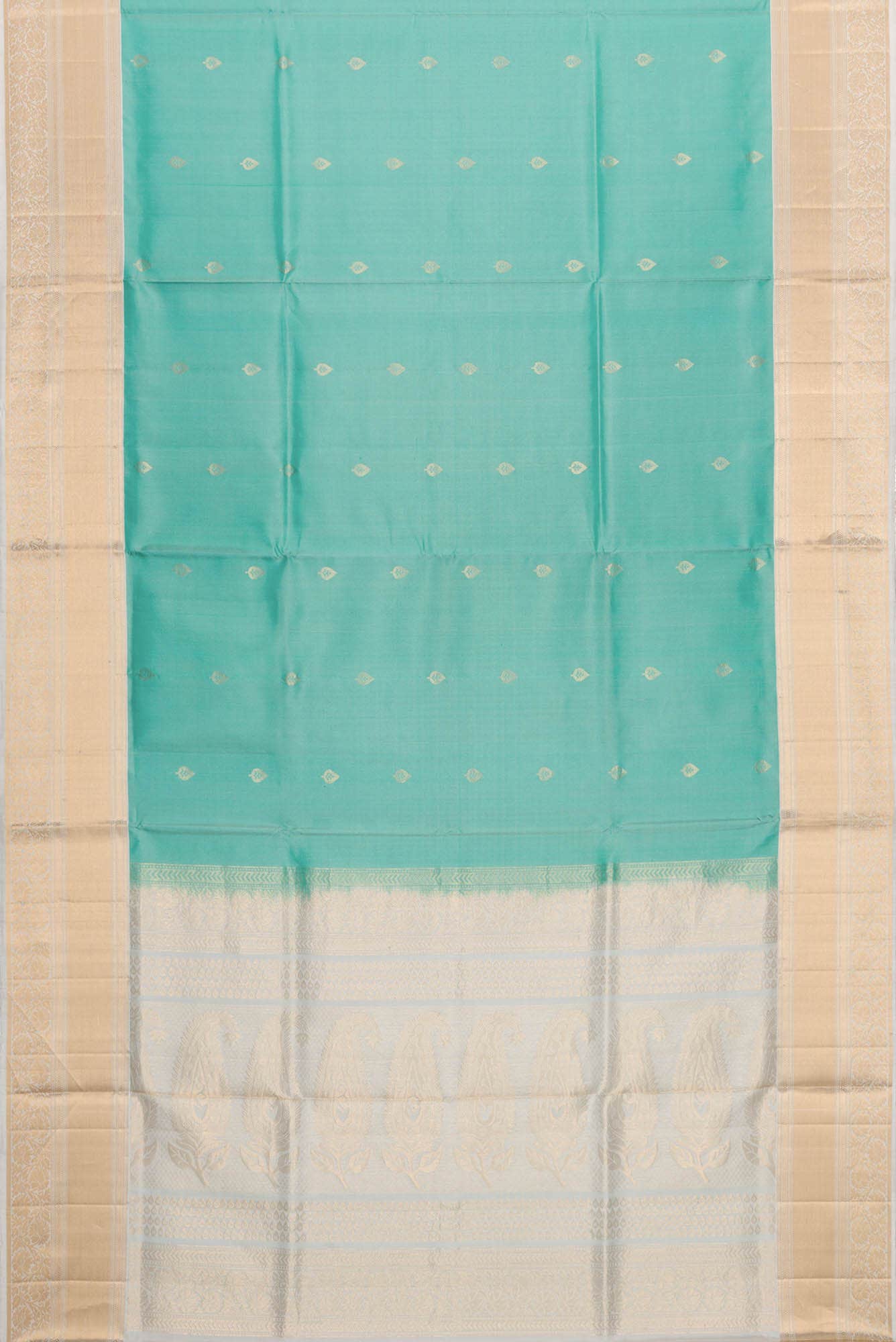 Blue Dual Tone Soft Silk Saree