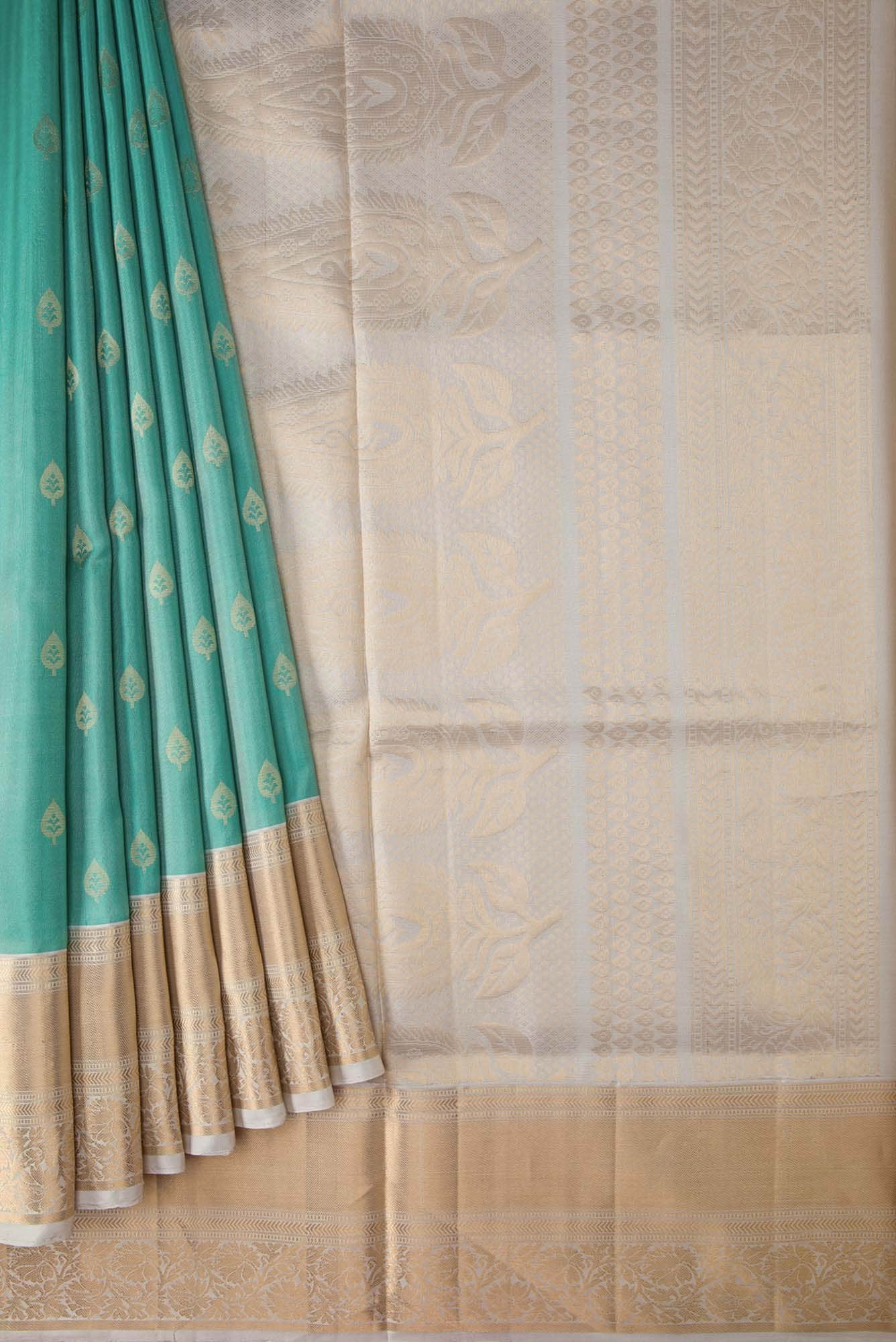 Blue Dual Tone Soft Silk Saree
