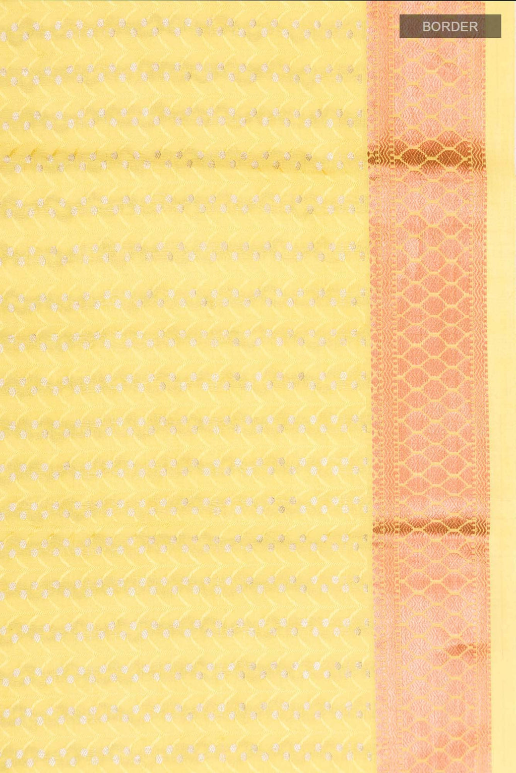 Yellow Mysore Crepe Saree