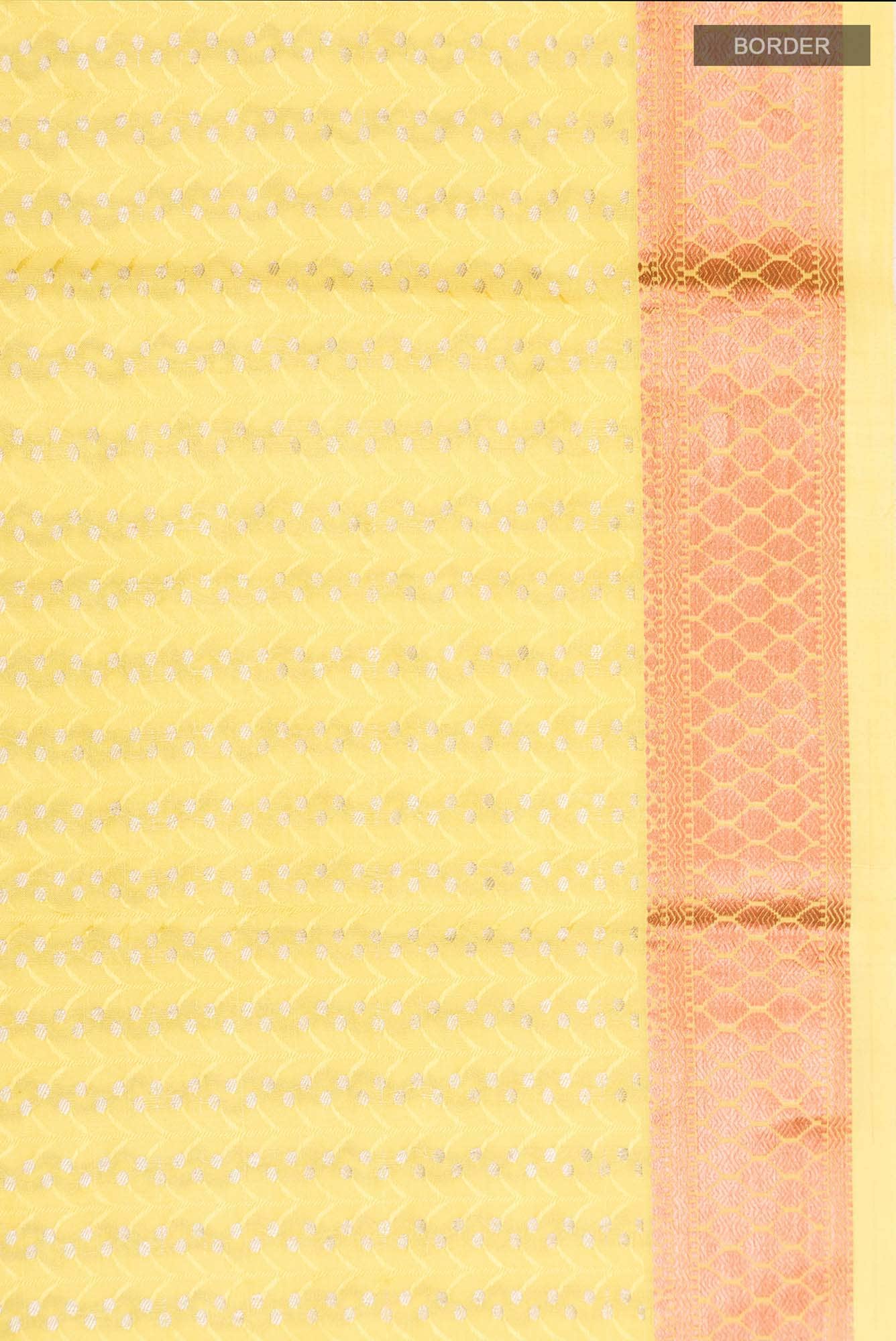 Yellow Mysore Crepe Saree