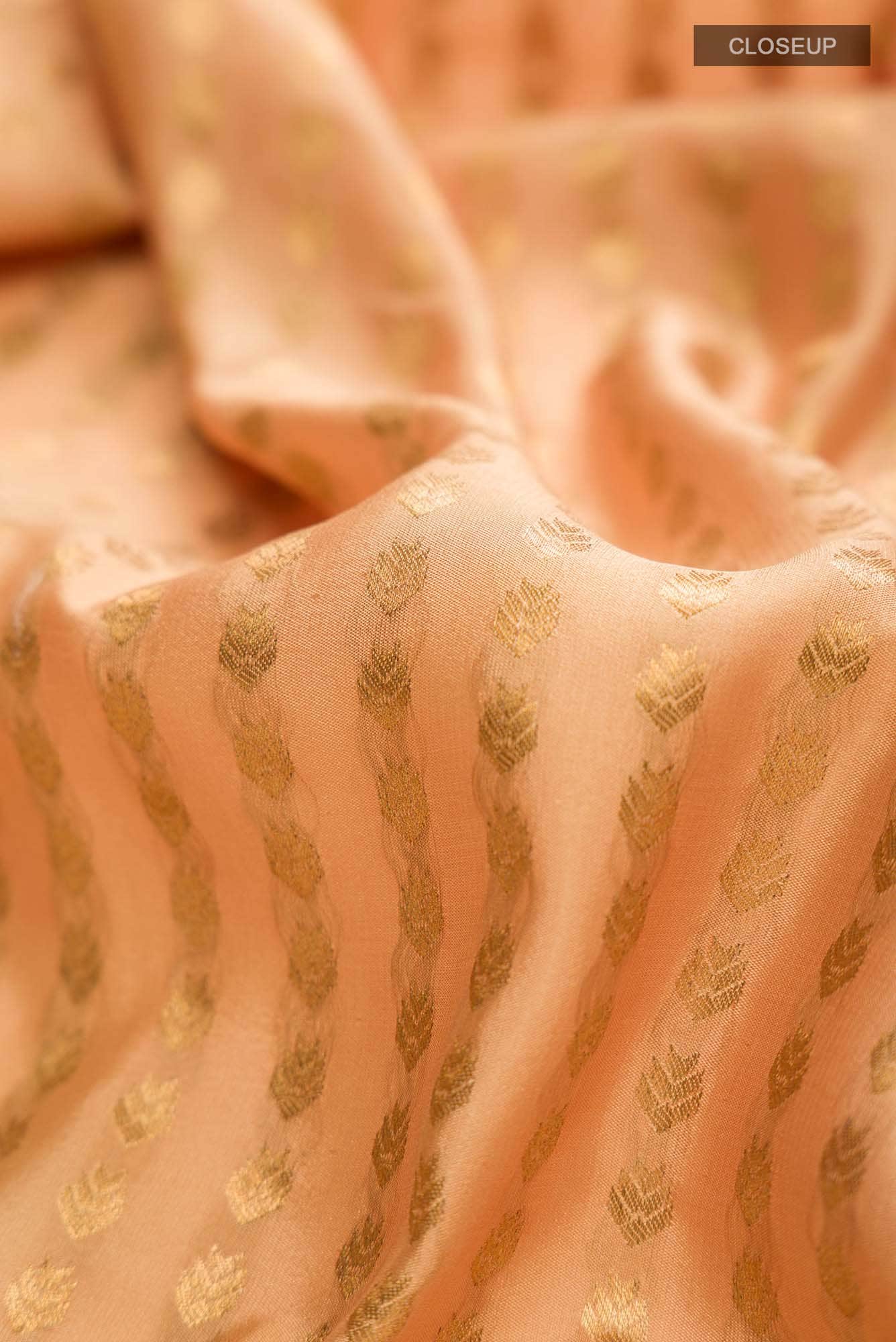 Beige Mysore Crepe Saree