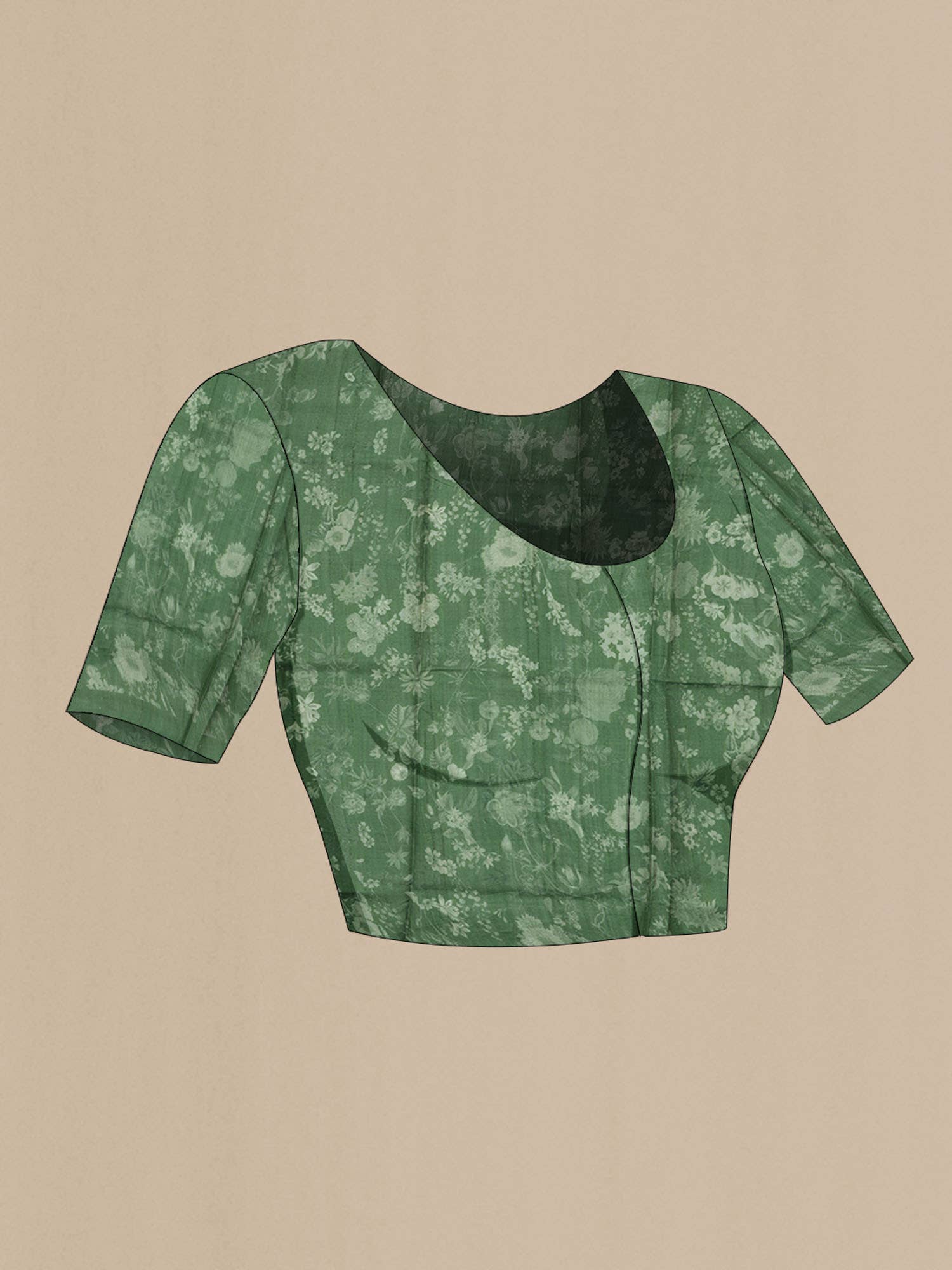 Green Tussar Silk Saree