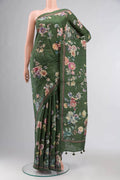 Green Tussar Silk Saree