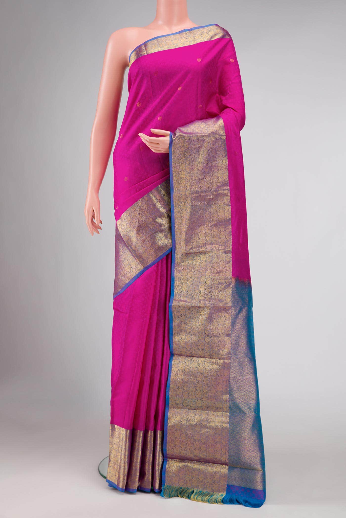 Pink Kanchipuram Silk Saree
