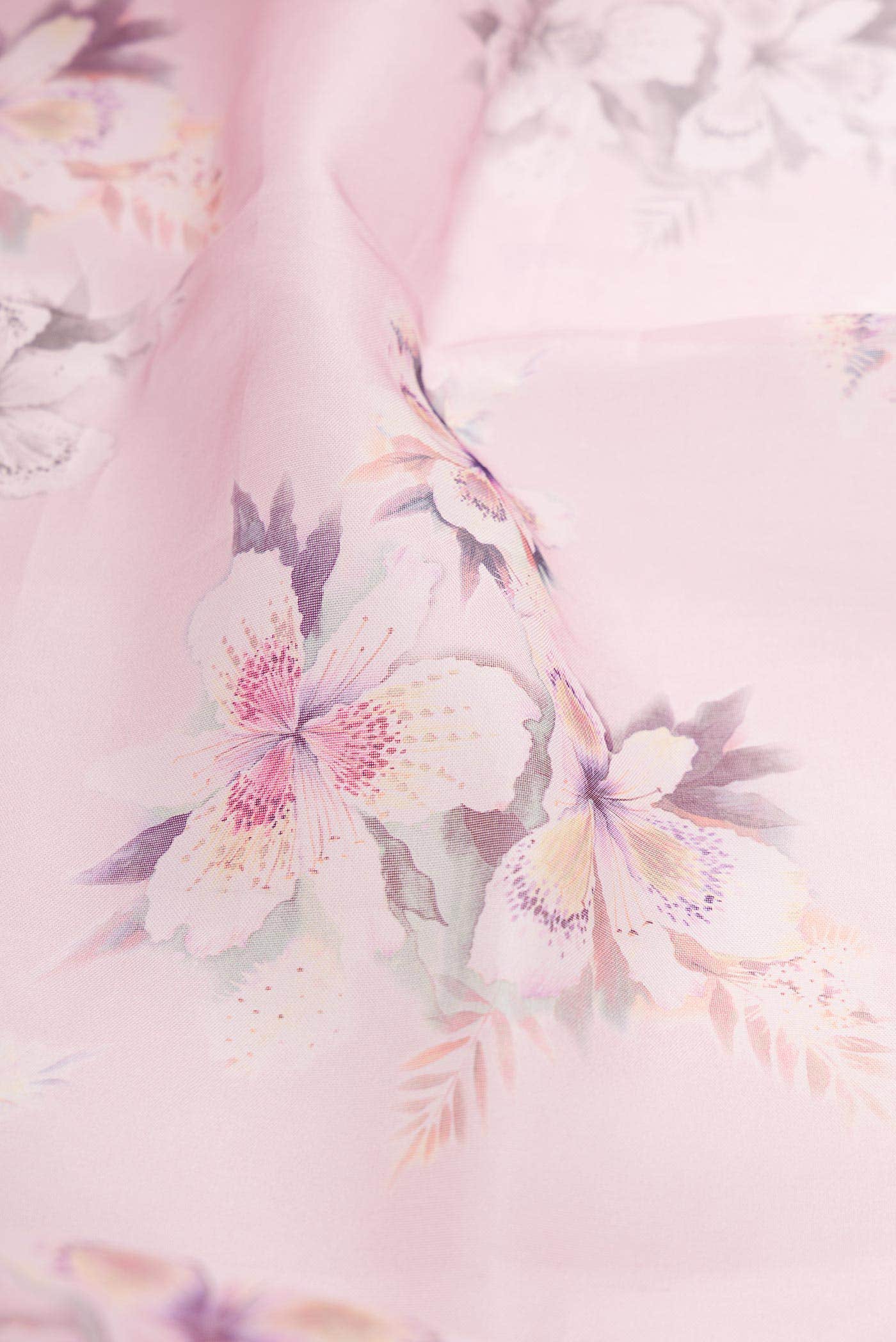 Pink Organza Silk Saree
