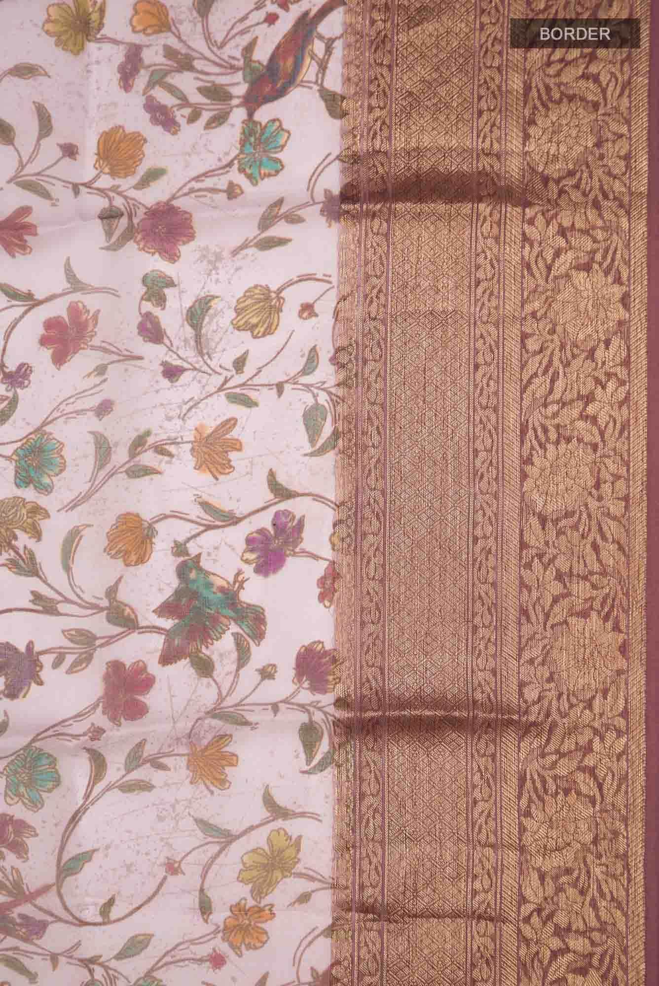Pink Organza Silk Saree