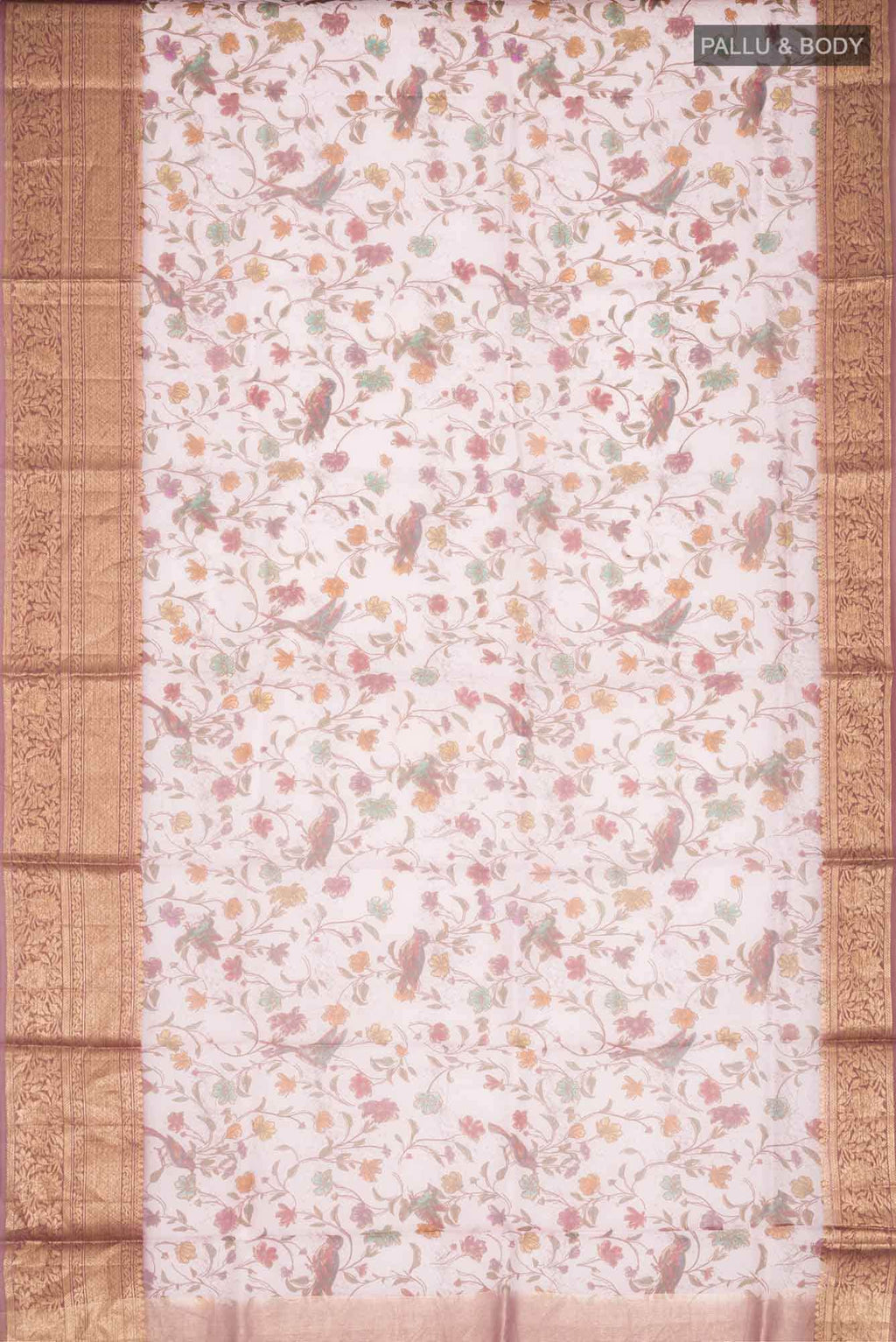 Pink Organza Silk Saree