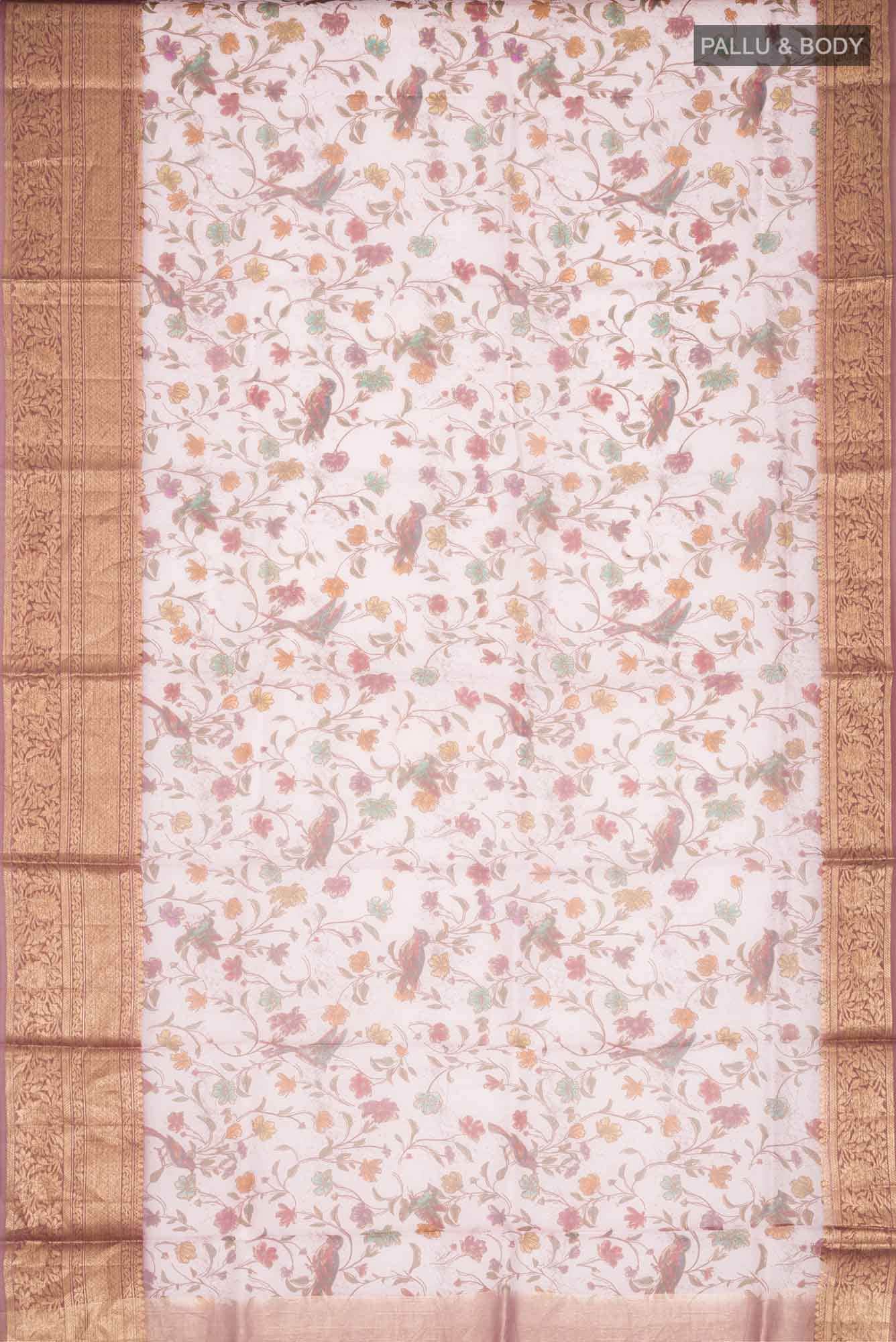 Pink Organza Silk Saree