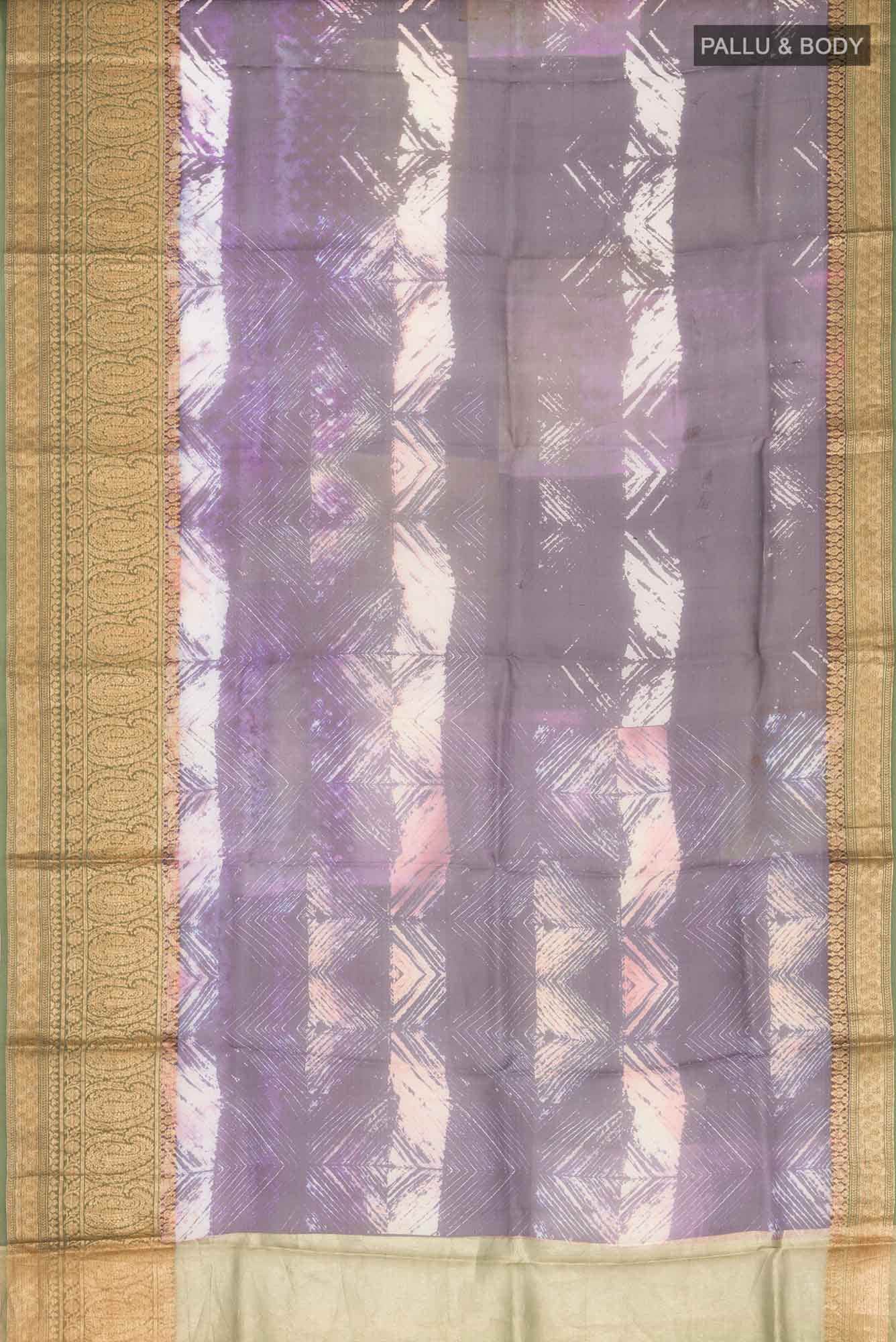 Brown Organza Silk Saree