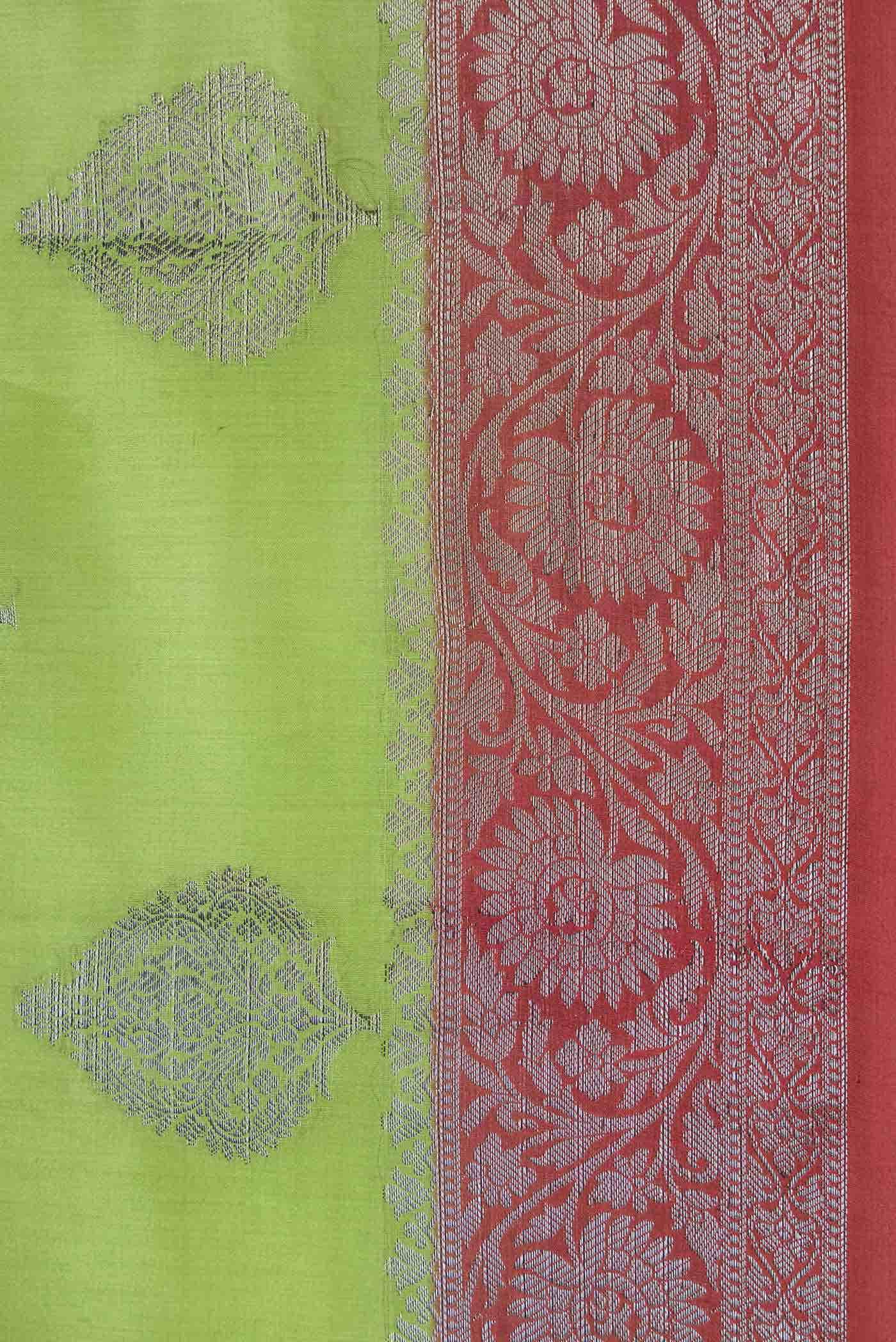 Green Blended Tussar Silk Saree