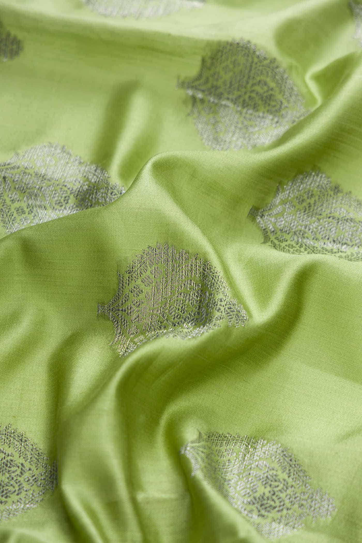 Green Blended Tussar Silk Saree