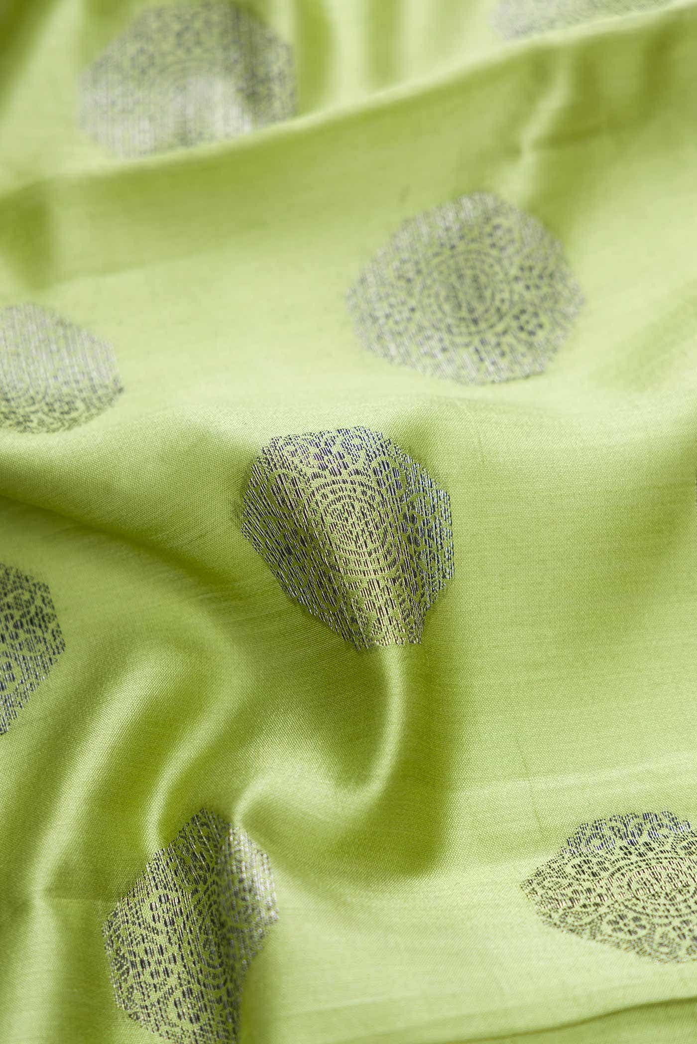 Pista Green Dual Tone Tussar Silk Saree