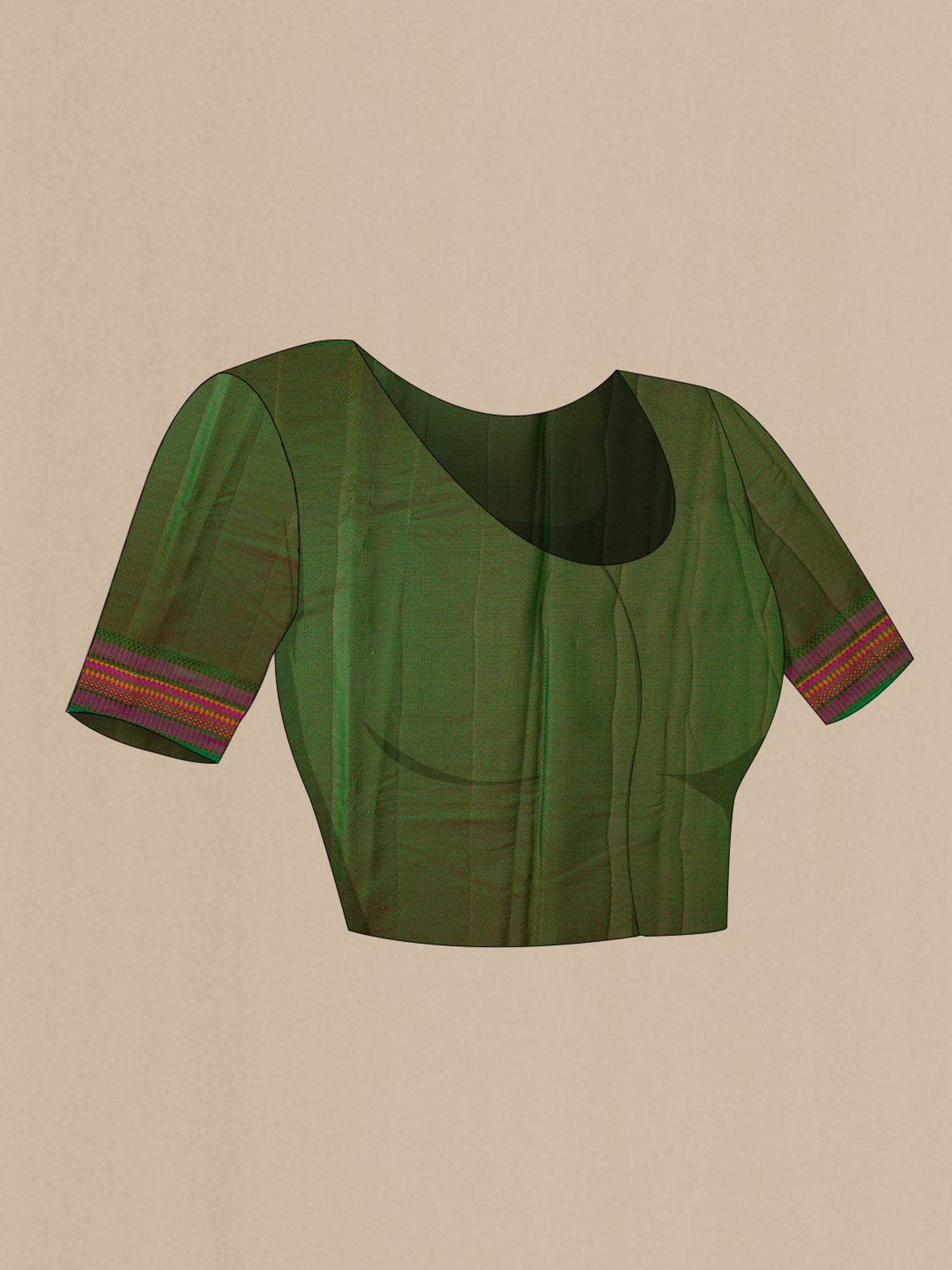 Green Dual Tone Tussar Silk Saree