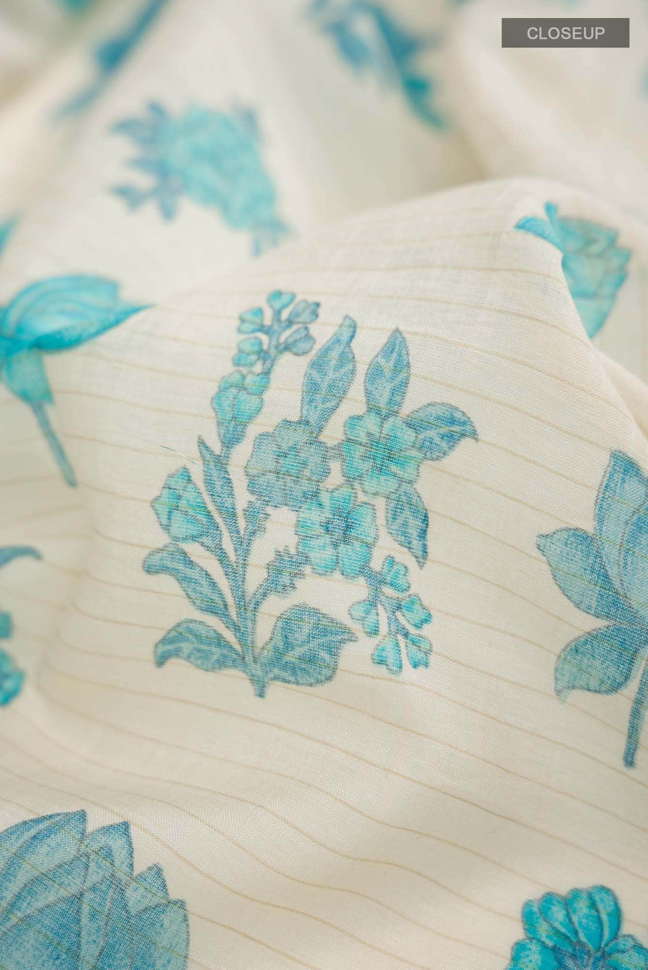 Cream Tussar Silk Saree