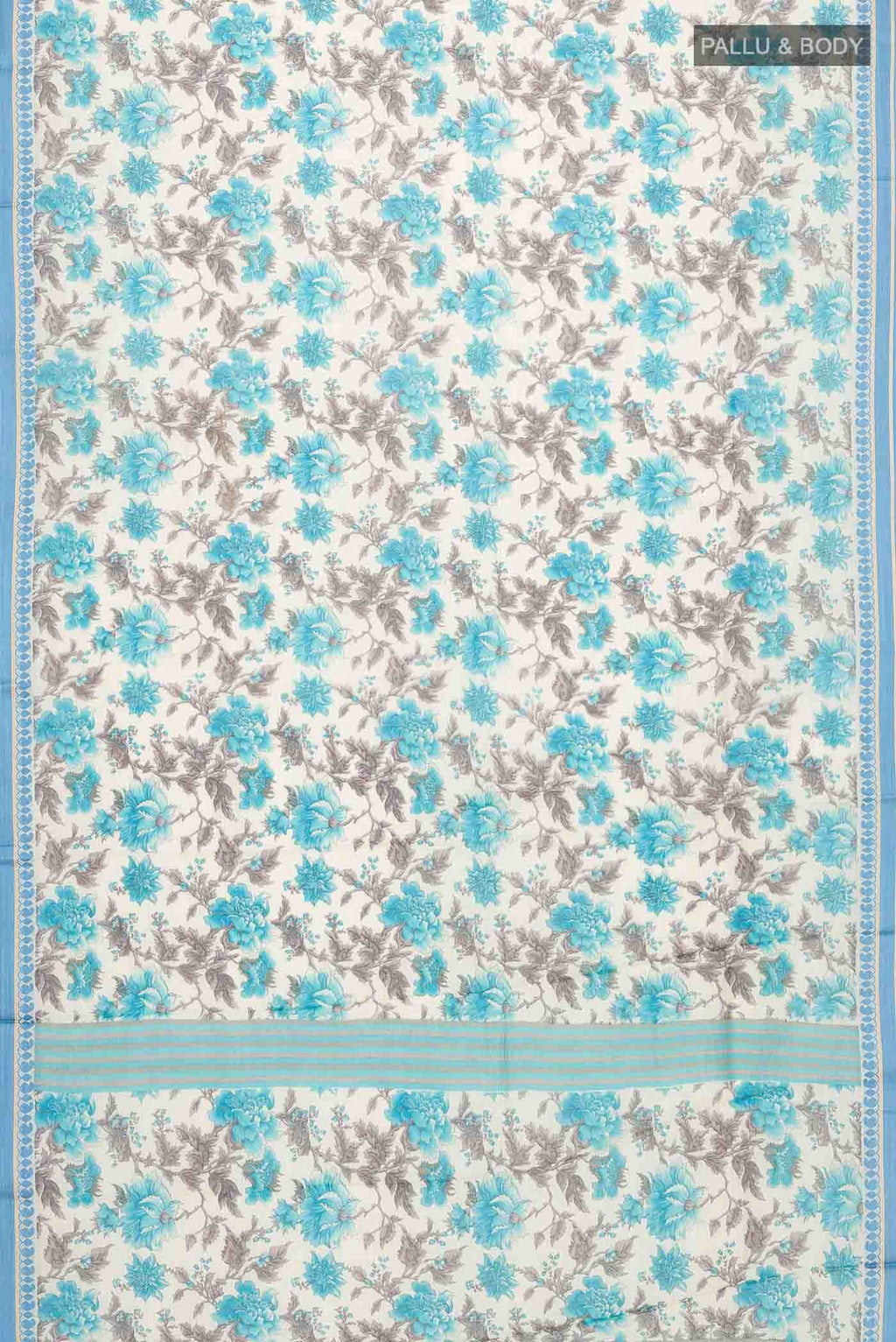 Cream Tussar Silk Saree