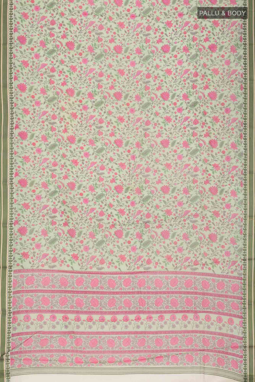 Green Tussar Silk Saree