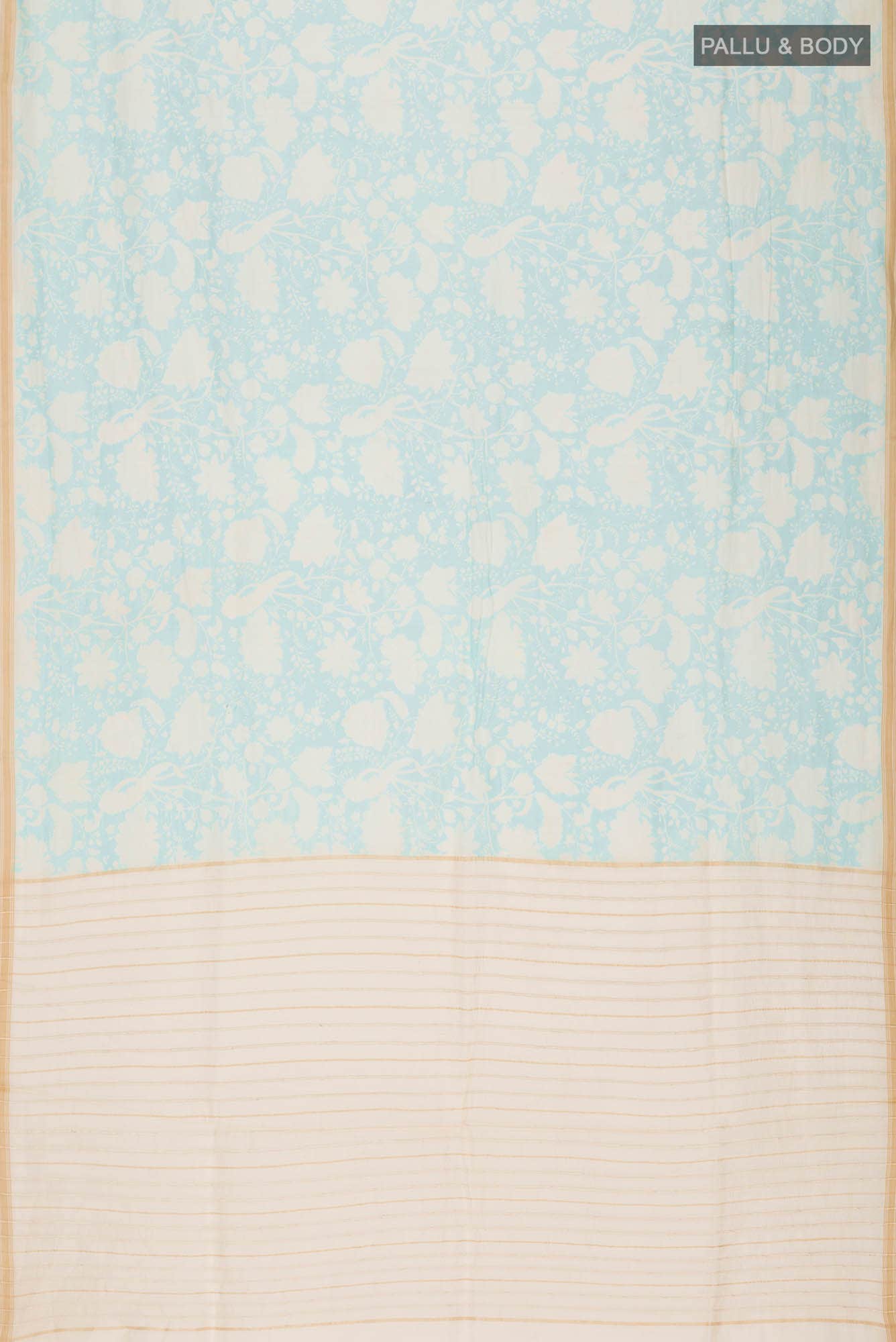 Blue Bhagalpuri Tussar Silk Saree
