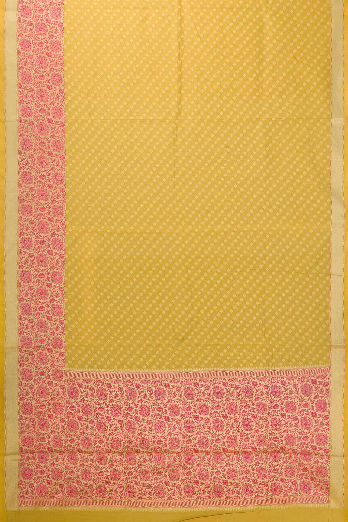 Mehandi Green Blended Chanderi Silk Saree