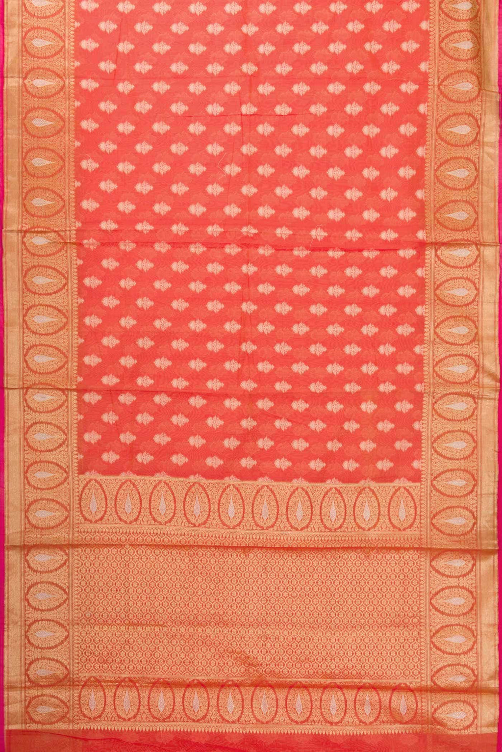 Orange Blended Chanderi Silk Saree