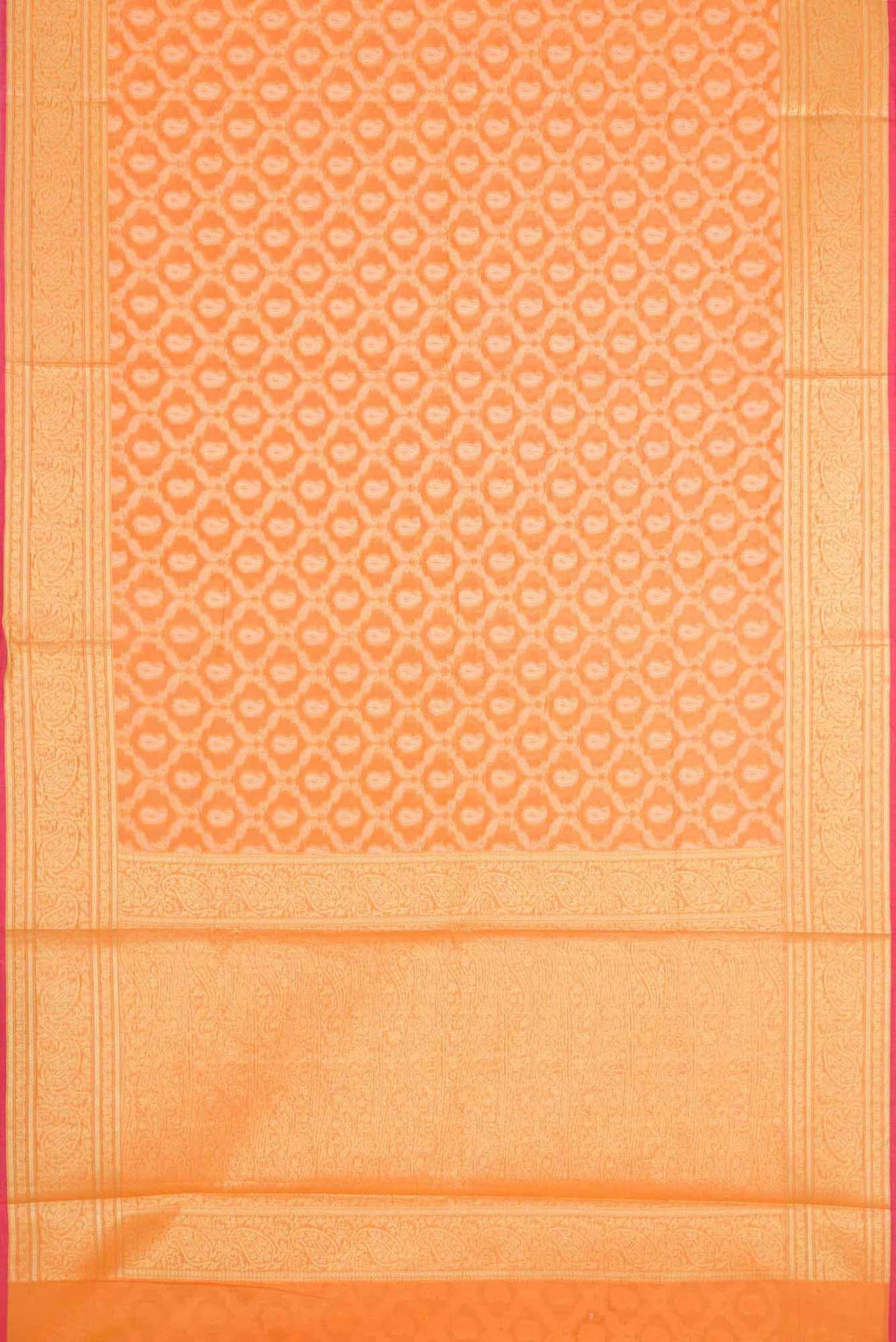 Golden Peach Dual Tone Blended Banarasi Silk Saree