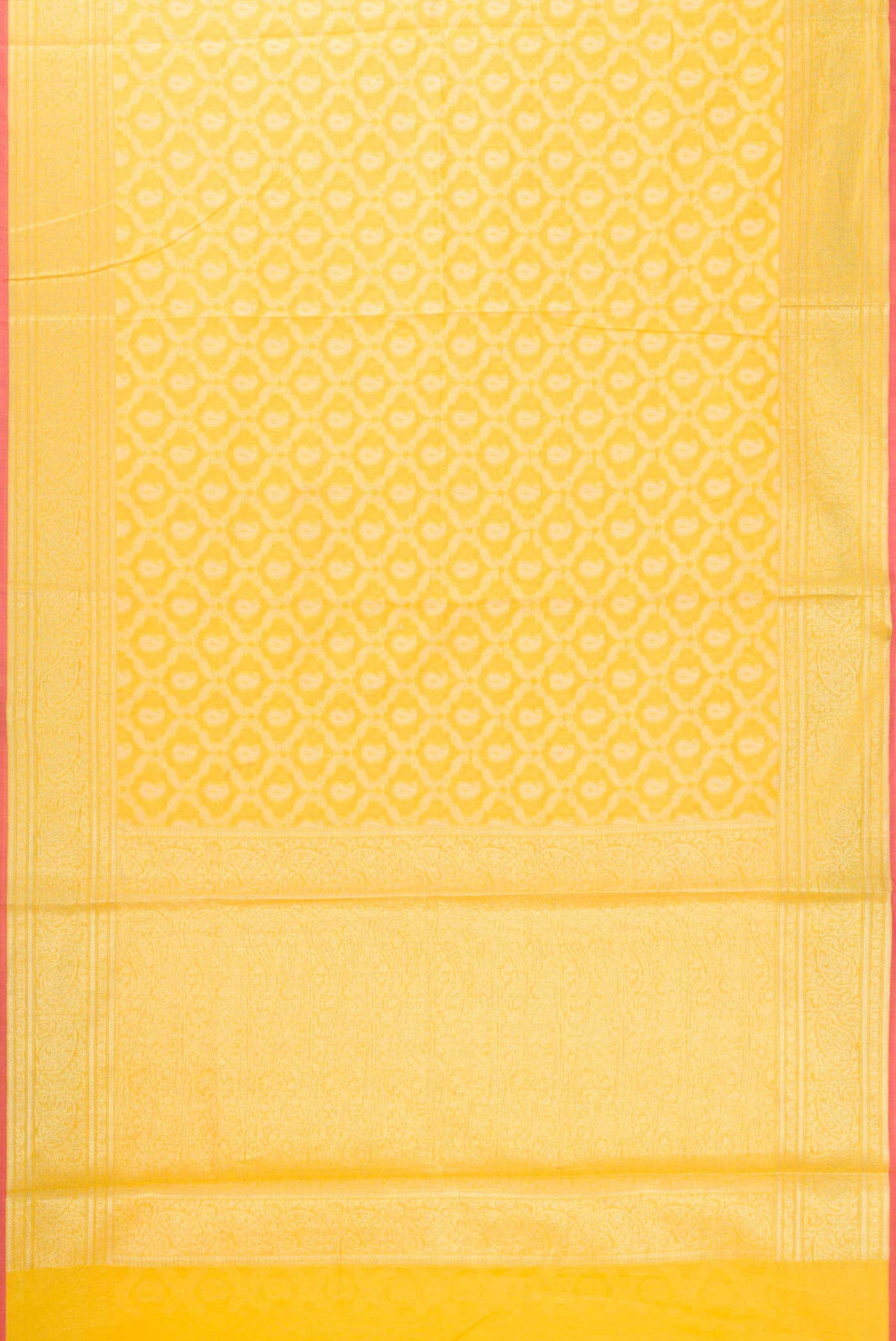 Yellow Blended Chanderi Silk Saree
