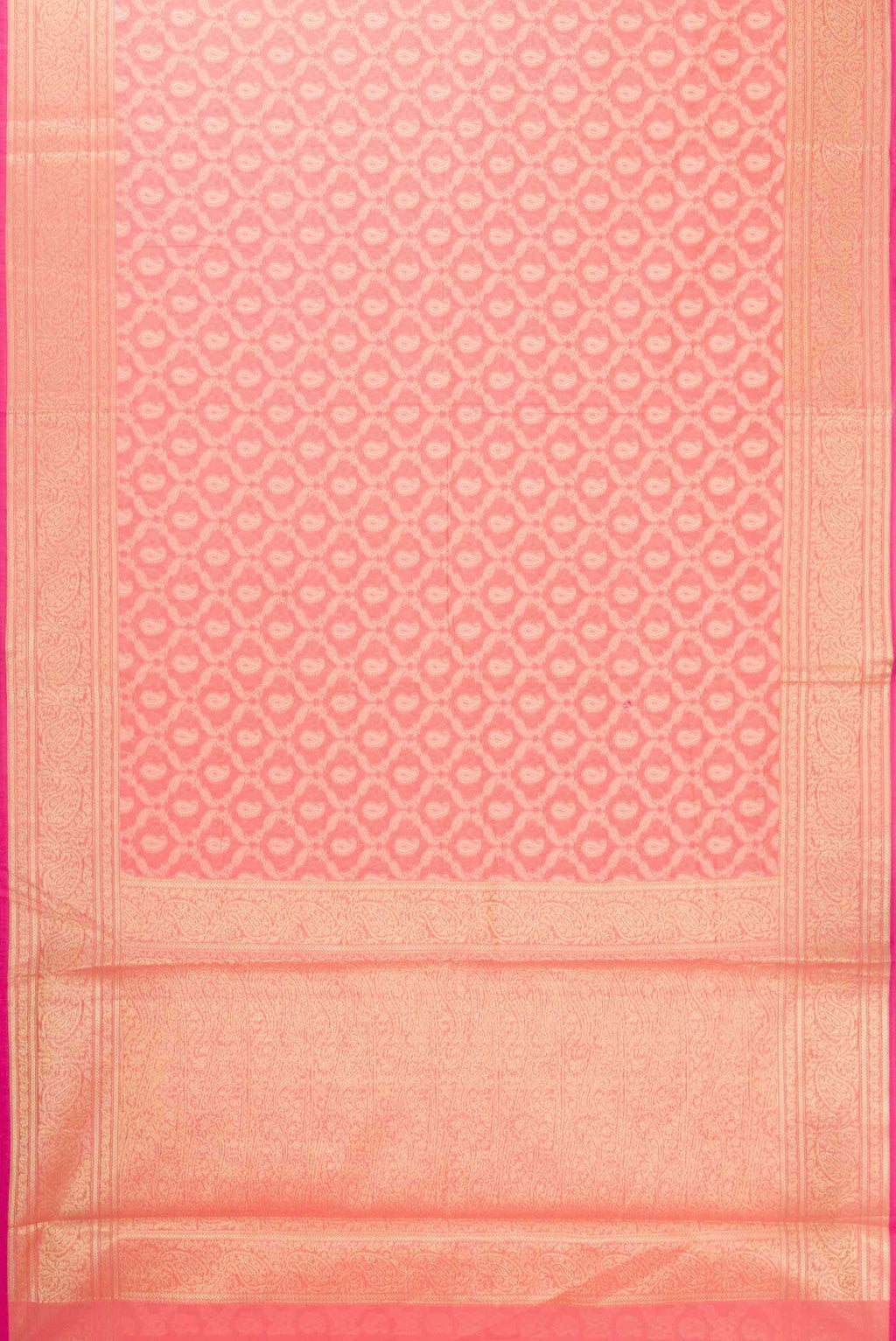 Peach Blended Chanderi Silk Saree