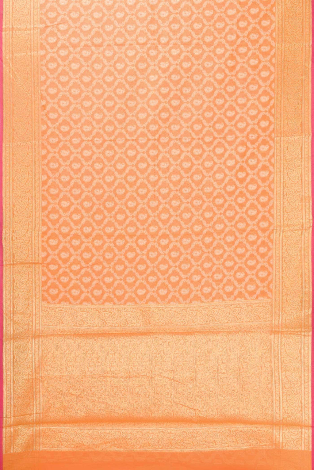 Peach Blended Chanderi Silk Saree