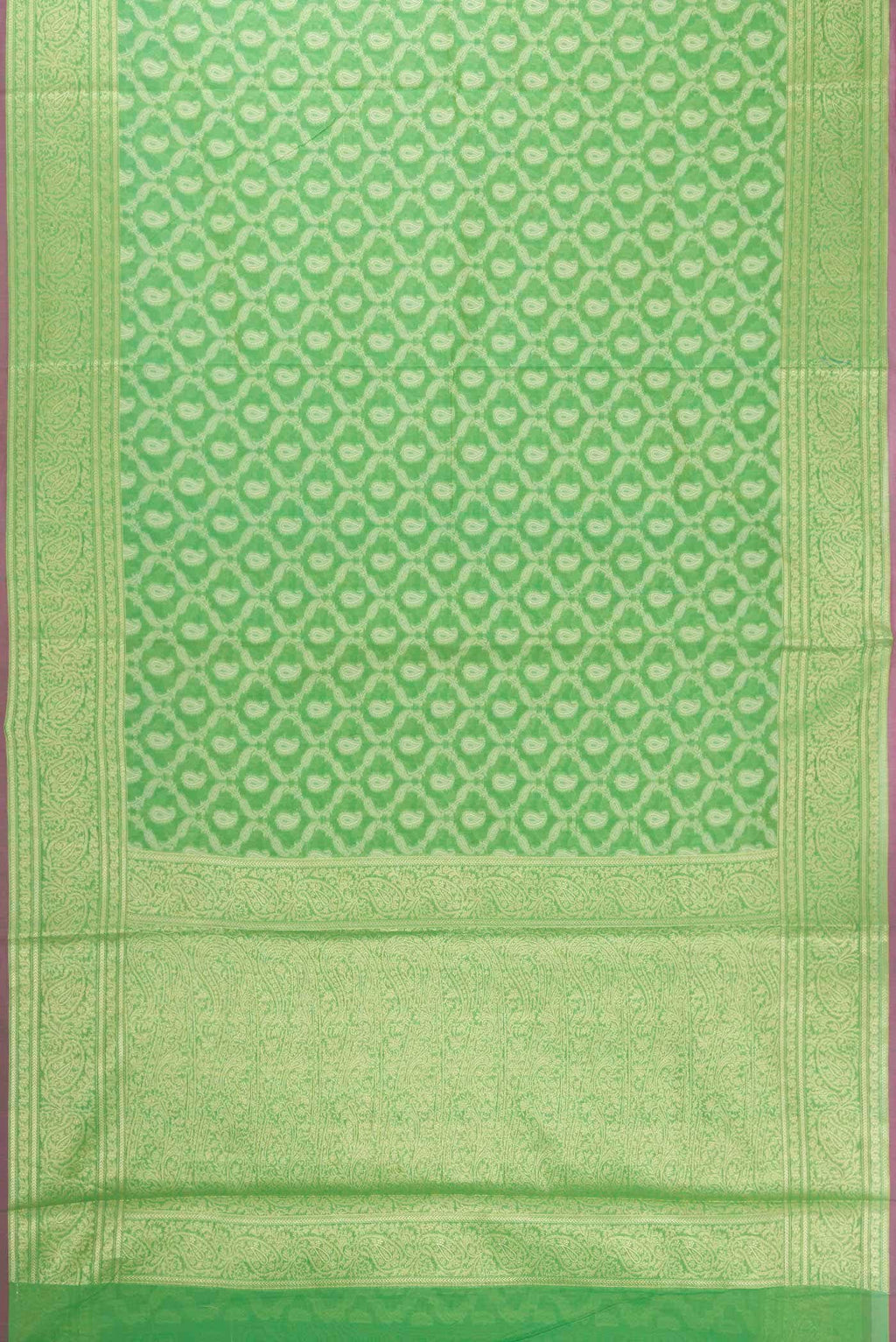 Green Blended Chanderi Silk Saree