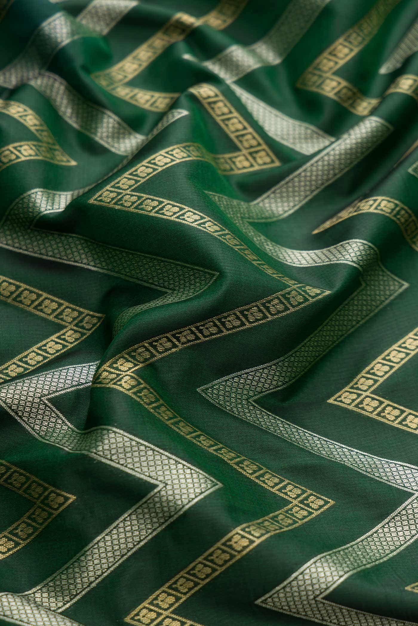 Green Blended Banarasi Silk Saree
