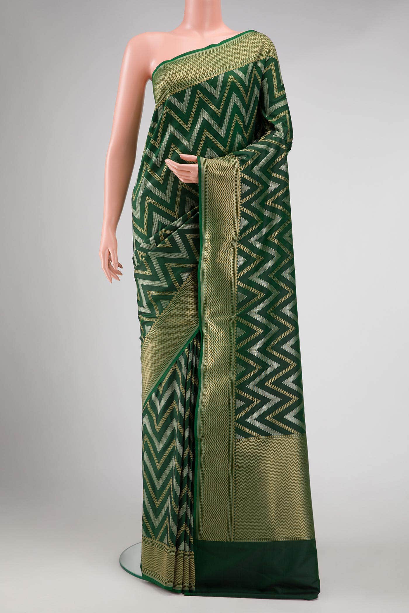 Green Blended Banarasi Silk Saree