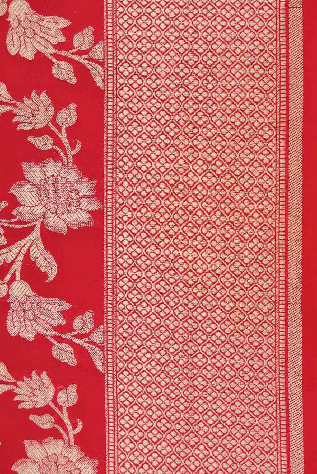 Red Dual Tone Banarasi Silk Saree