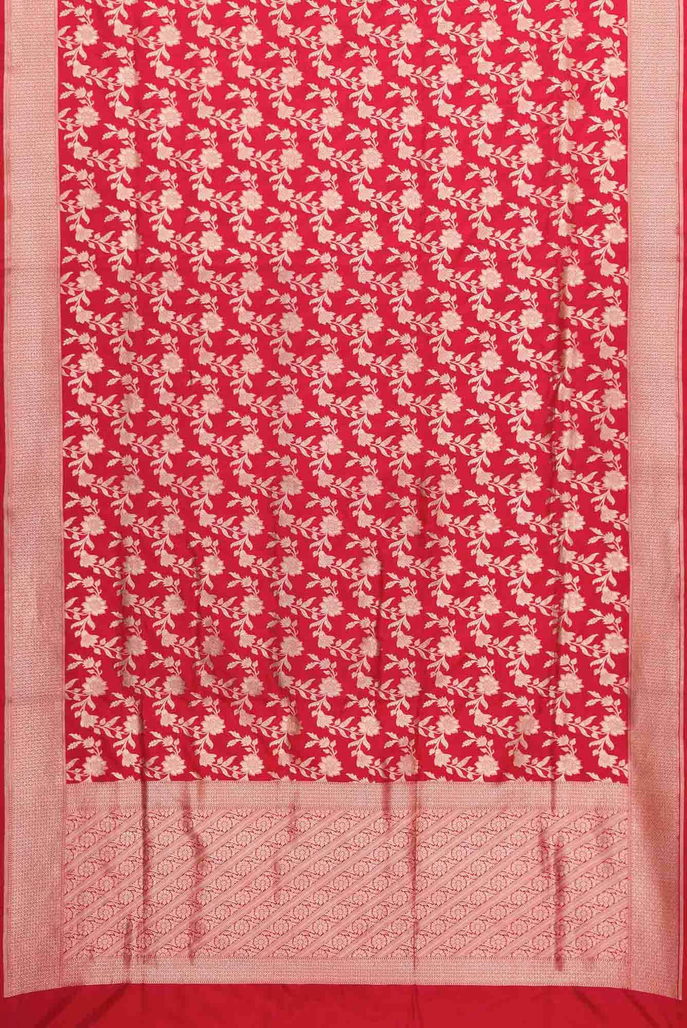 Red Dual Tone Banarasi Silk Saree