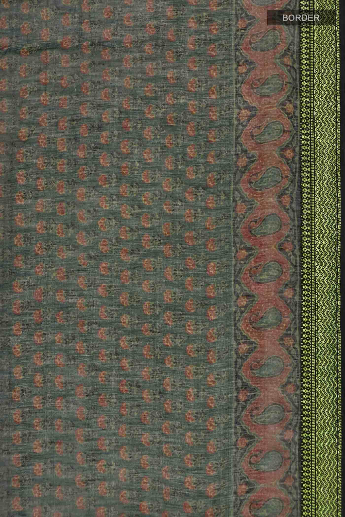Green Chanderi Silk Cotton Saree