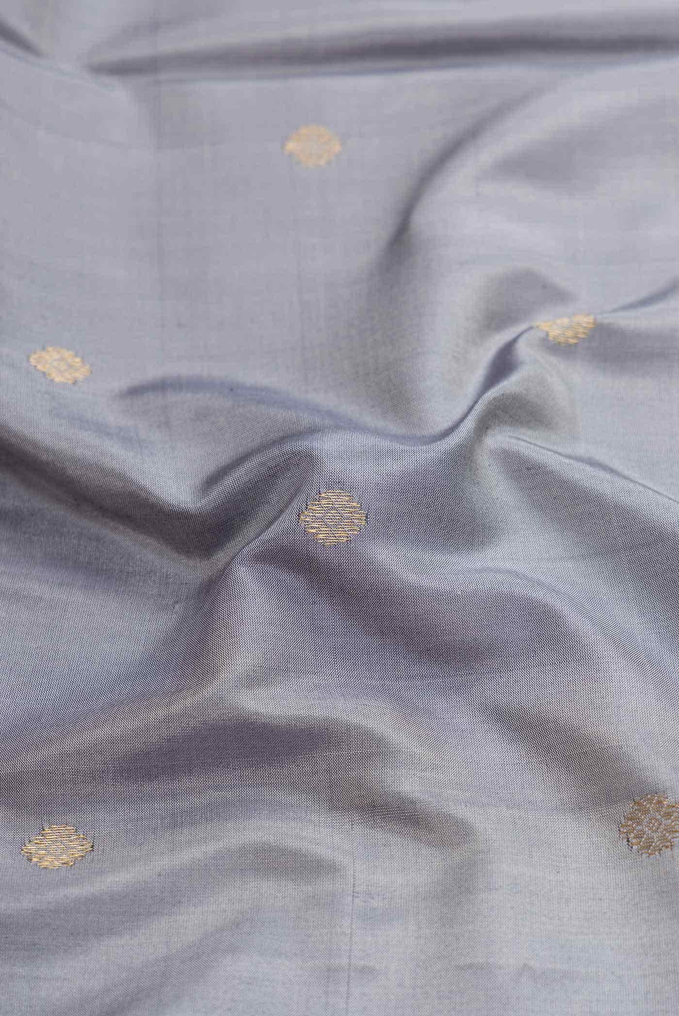 Grey Dual Tone Kanchipuram Silk Saree